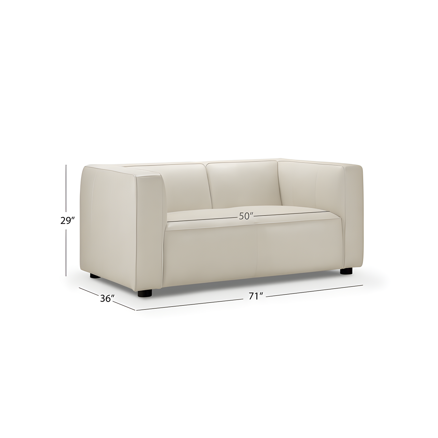 Molise 71'' Genuine Leather Sofa