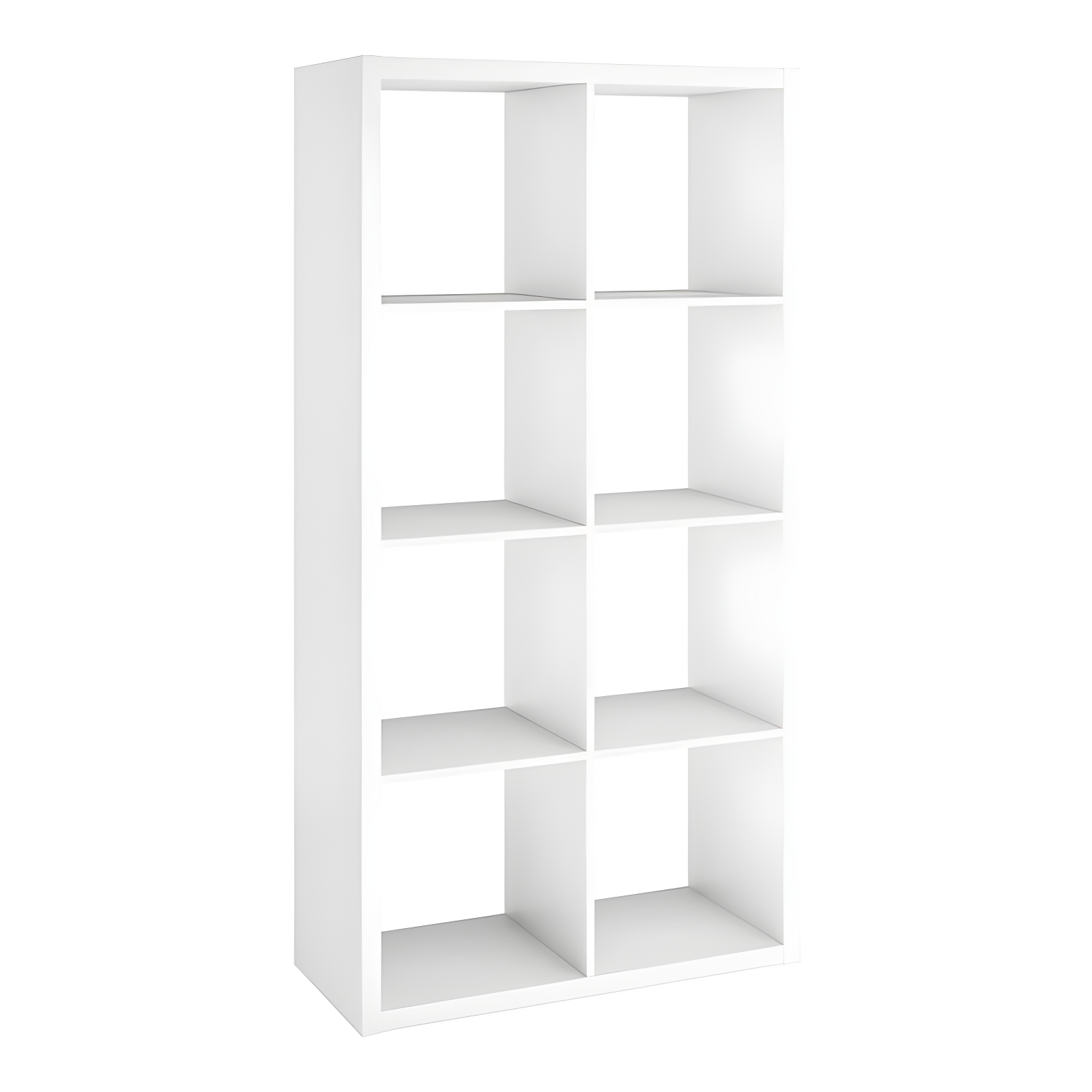 ClosetMaid 4583 Heavy Duty Decorative Bookcase Open Back 8-Cube Storage Organizer in White with Hardware for Closet, Office, or Toys