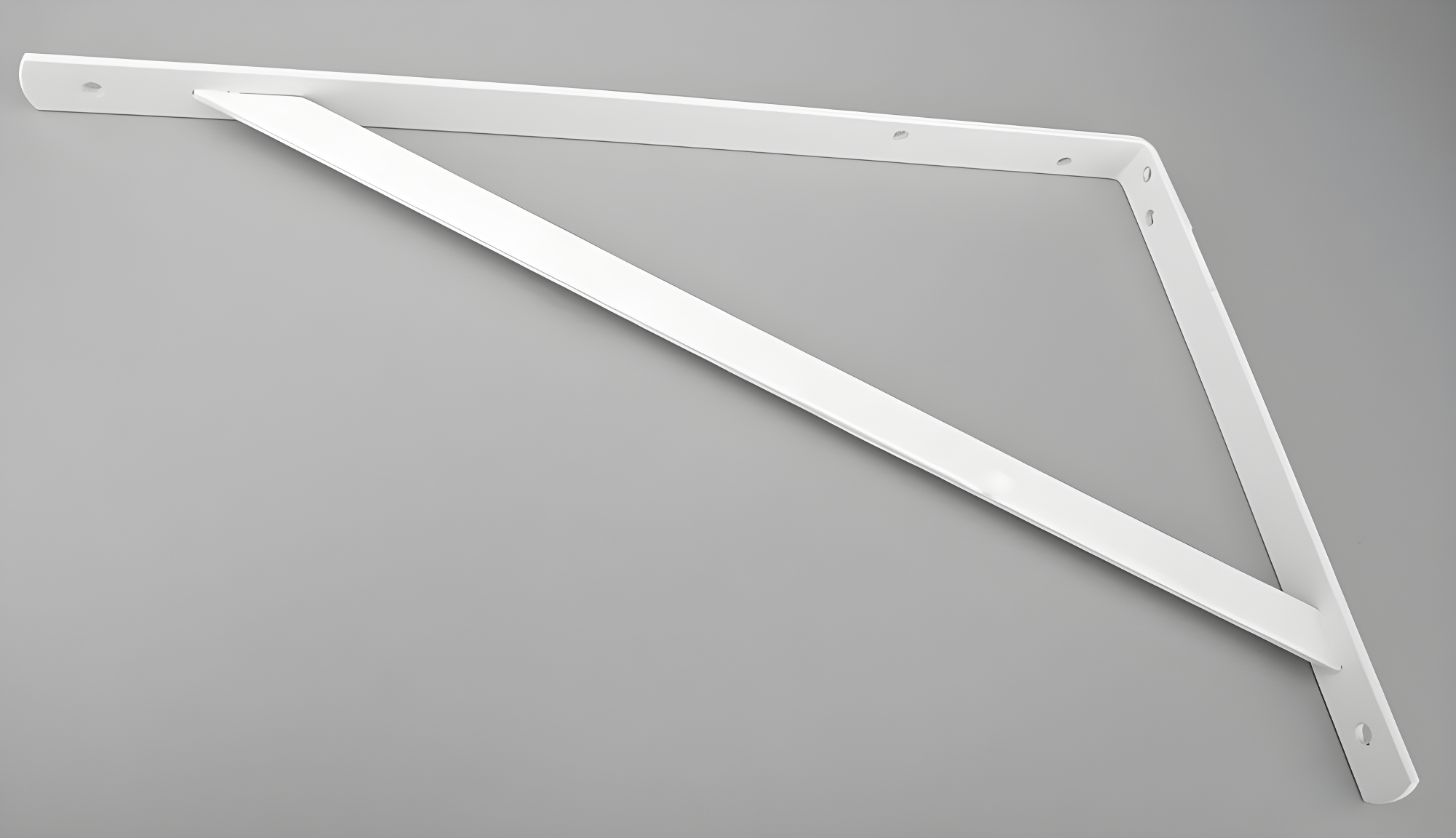 Knape & Vogt White Steel Bracket N/A Ga. 20 in. L
