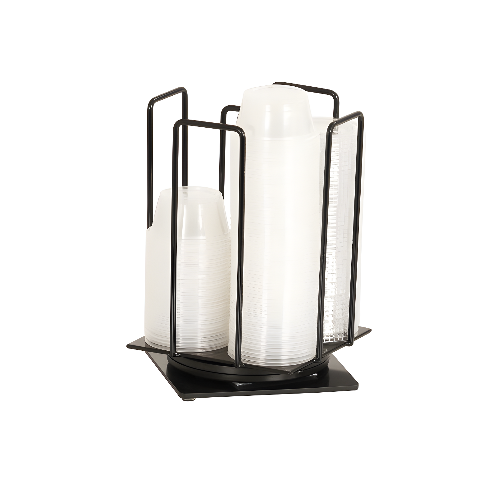 Iron Black 4-Section Revolving Ramekin and Lid Organizer