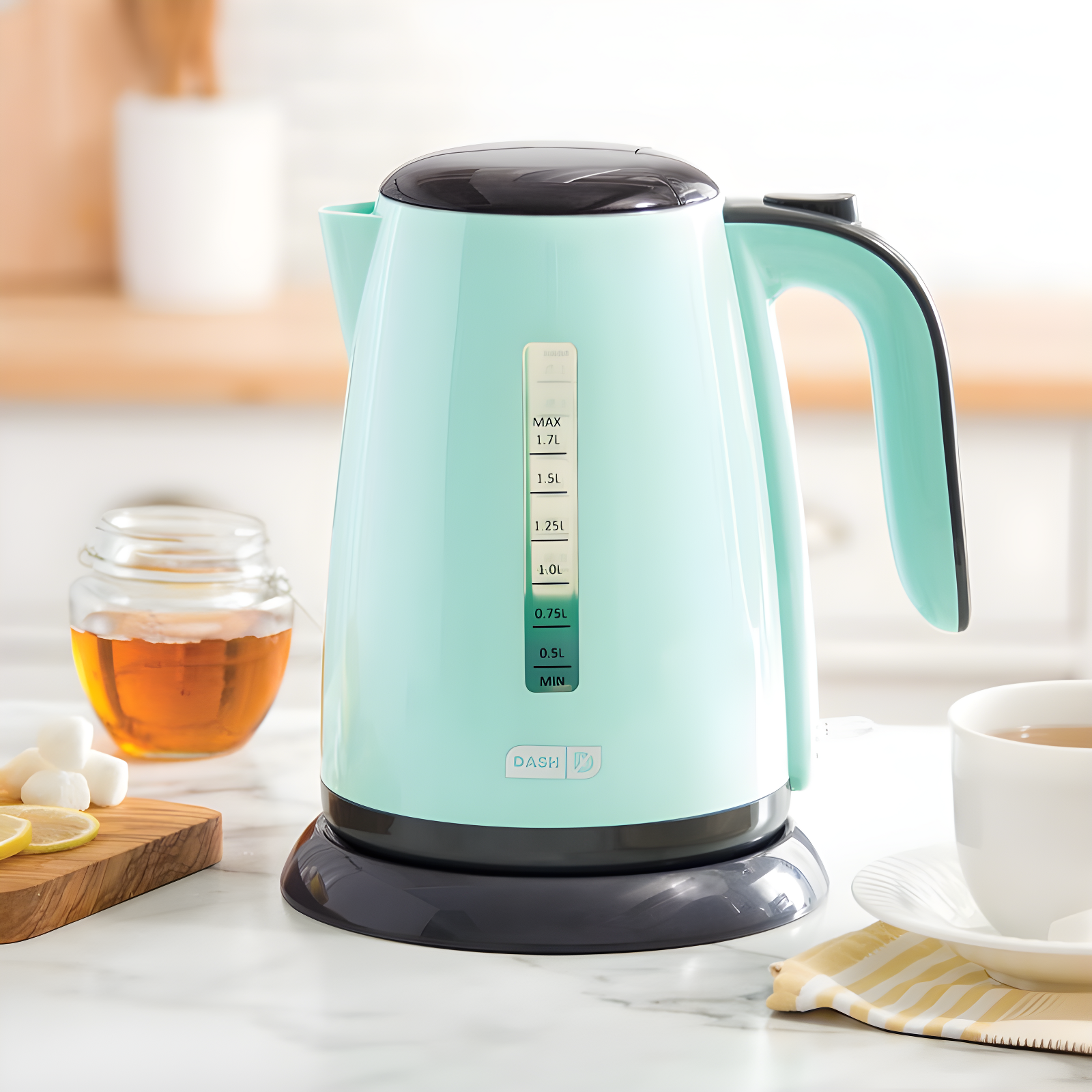 DASH Healthy Breakfast 1.7 Qt. Plastic Electric Tea Kettle