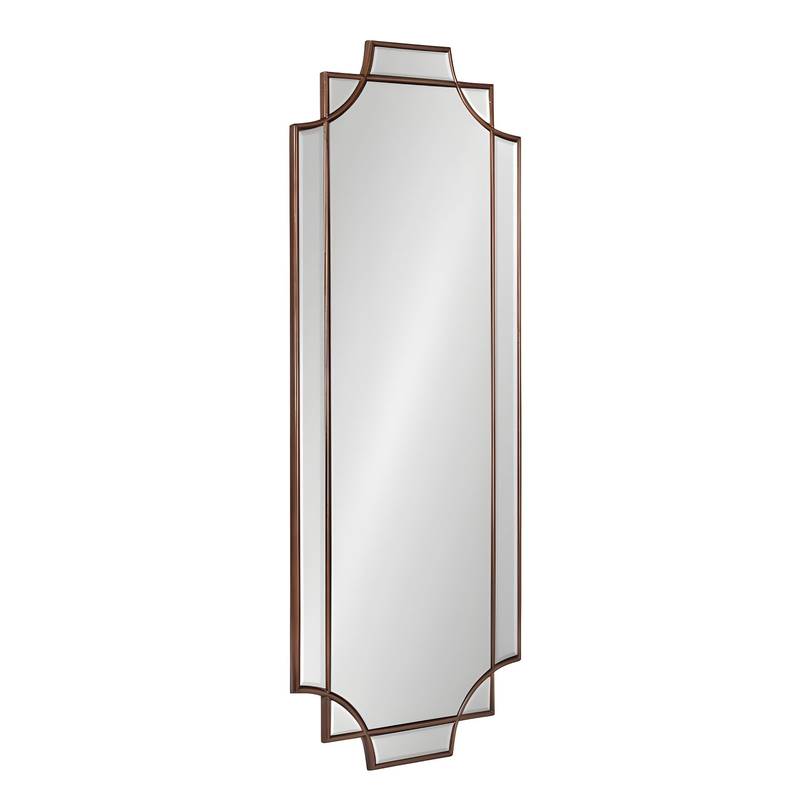 16" x 42" Minuette Decorative Framed Wall Mirror Bronze - Kate & Laurel All Things Decor: Modern Style, No Assembly Required, Wall Mount