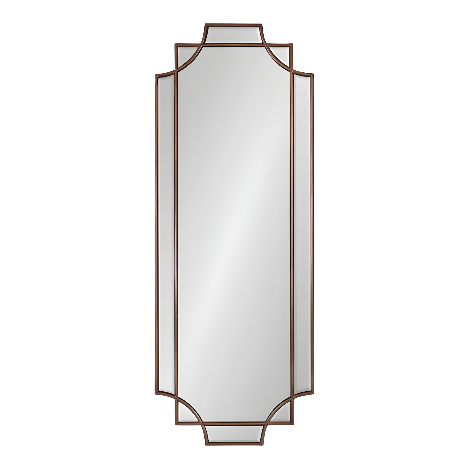 16" x 42" Minuette Decorative Framed Wall Mirror Bronze - Kate & Laurel All Things Decor: Modern Style, No Assembly Required, Wall Mount
