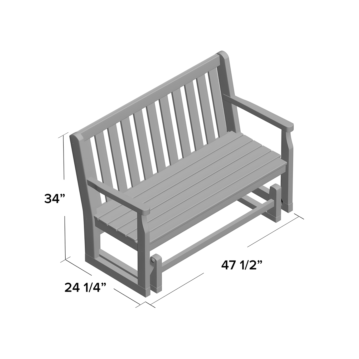 Traditional Garden 48" Glider