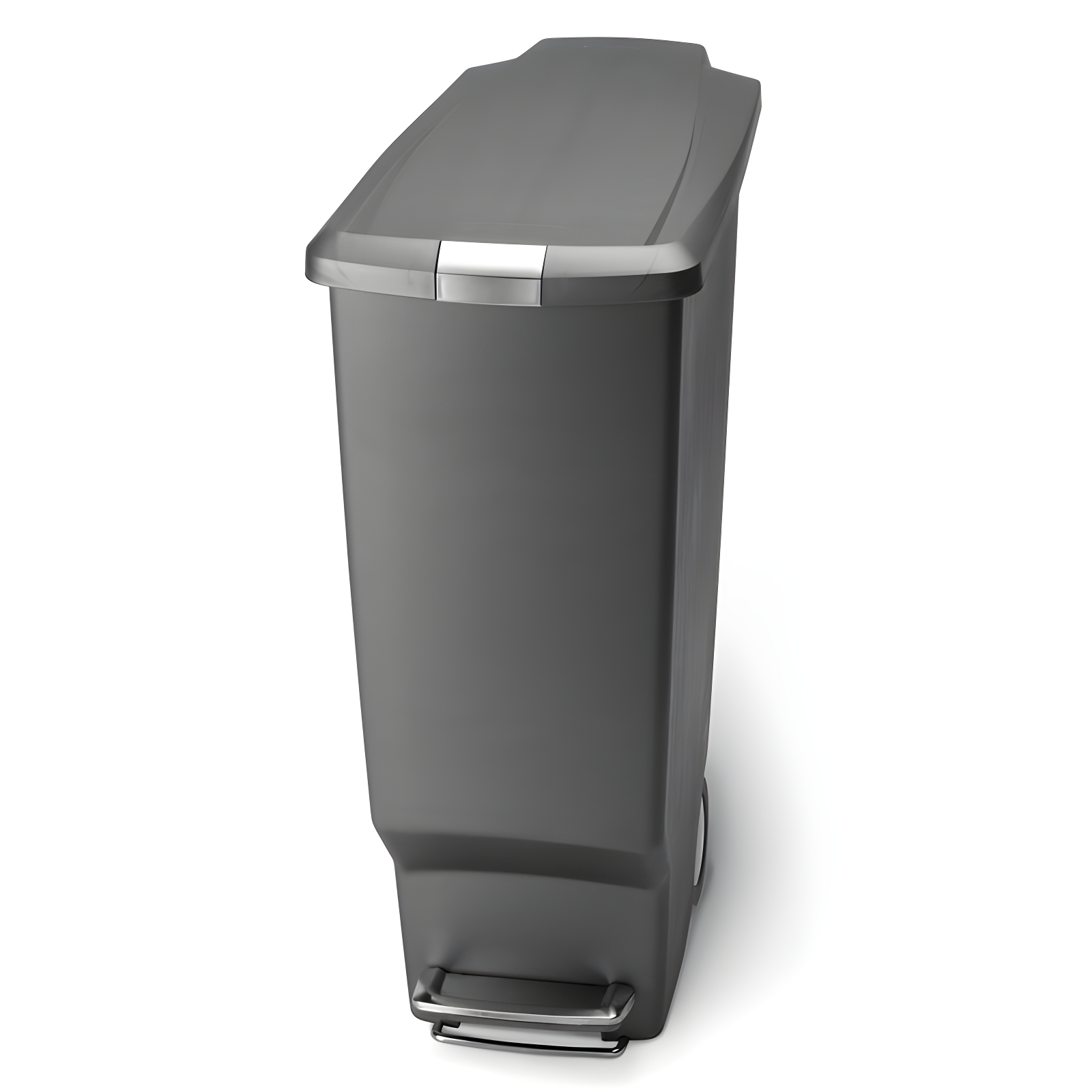 simplehuman 40 Liter / 10.6 Gallon Slim Kitchen Step Trash Can with Secure Slide Lock, Plastic