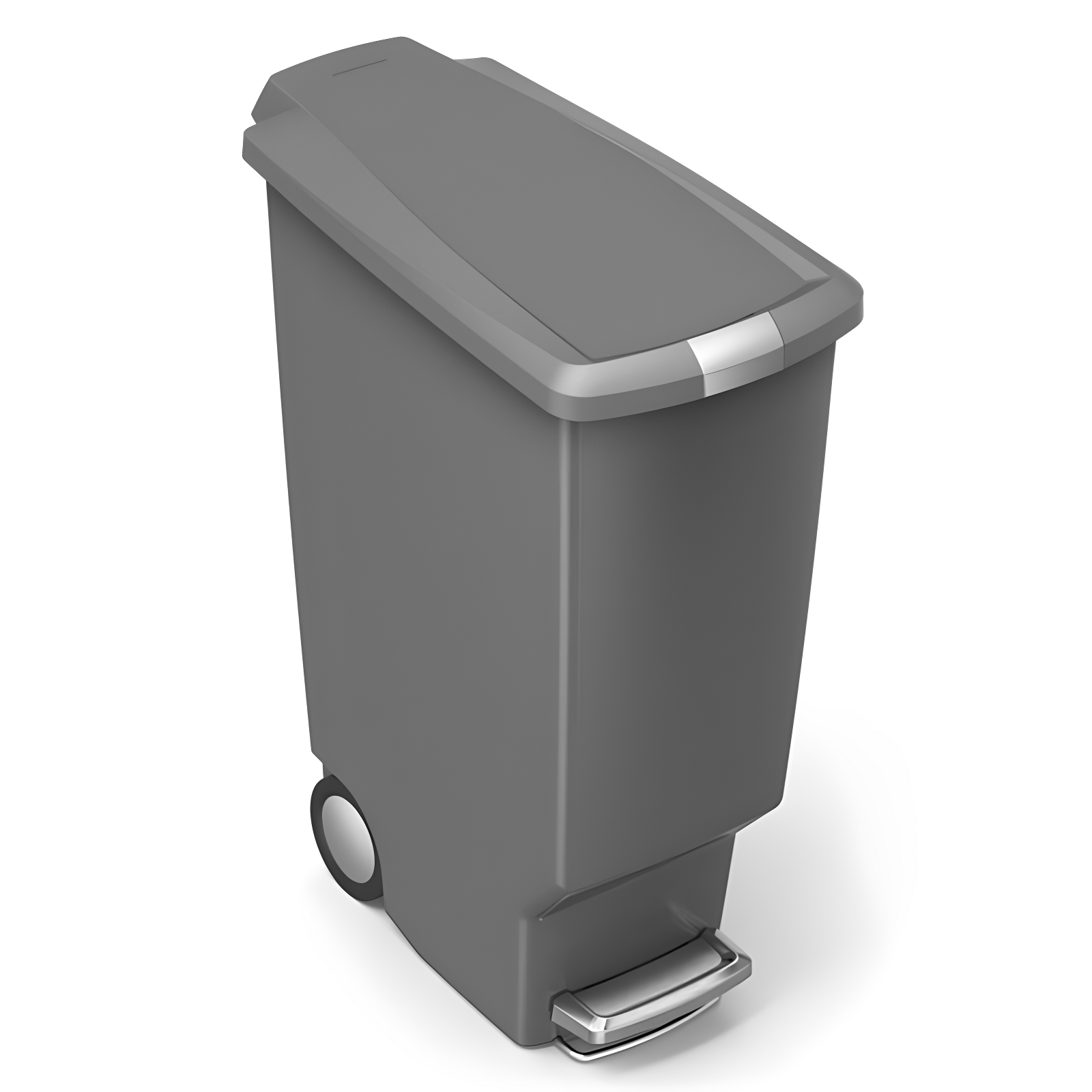 simplehuman 40 Liter / 10.6 Gallon Slim Kitchen Step Trash Can with Secure Slide Lock, Plastic
