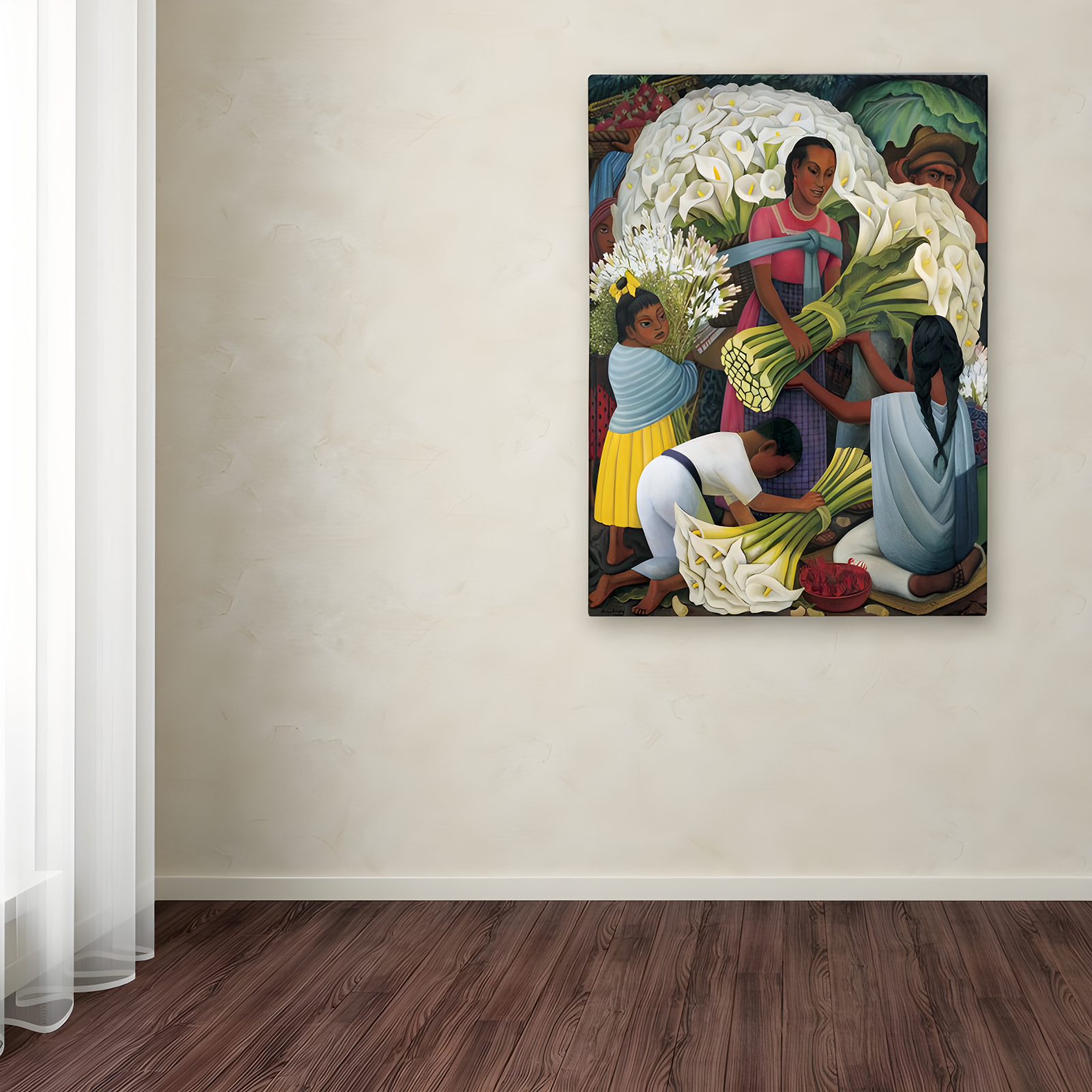 Vault W Artwork " The Flower Vendor " by Diego Rivera