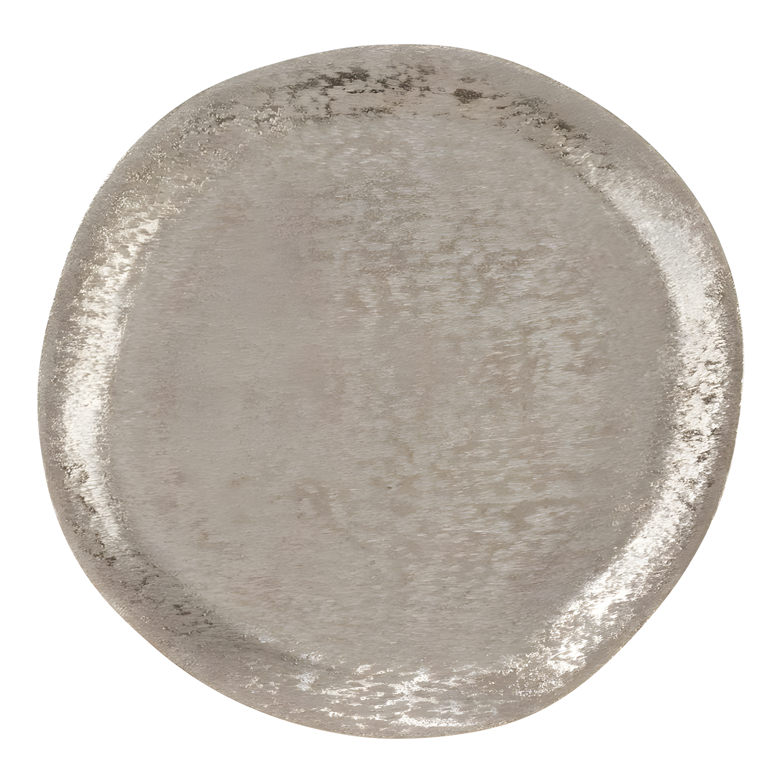 Saro Lifestyle Brushed Aluminum Charger (Set of 4), Silver, 13" Round