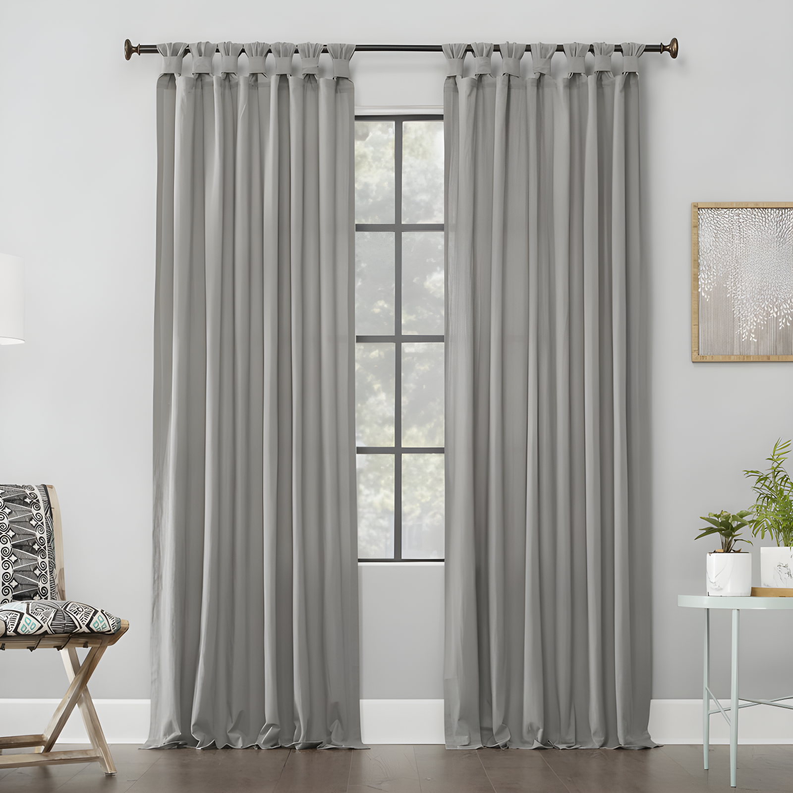 Archaeo Sarro Washed Cotton Semi-Sheer Tab Top Curtain Panel
