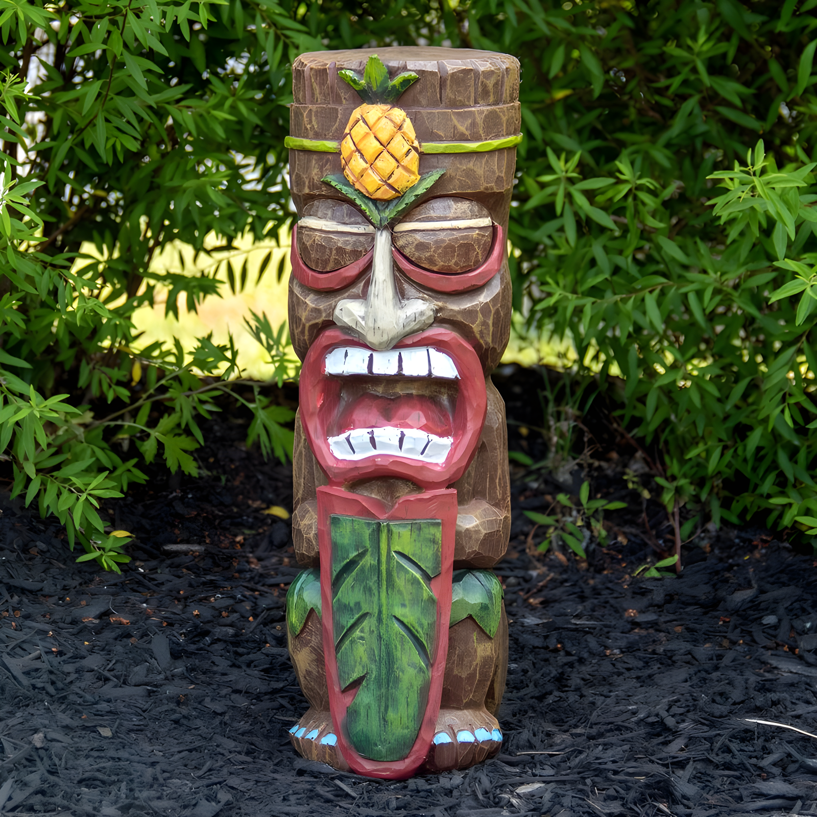Northlight Seasonal 16" Solar Lighted Polynesian Outdoor Garden Tiki Statue