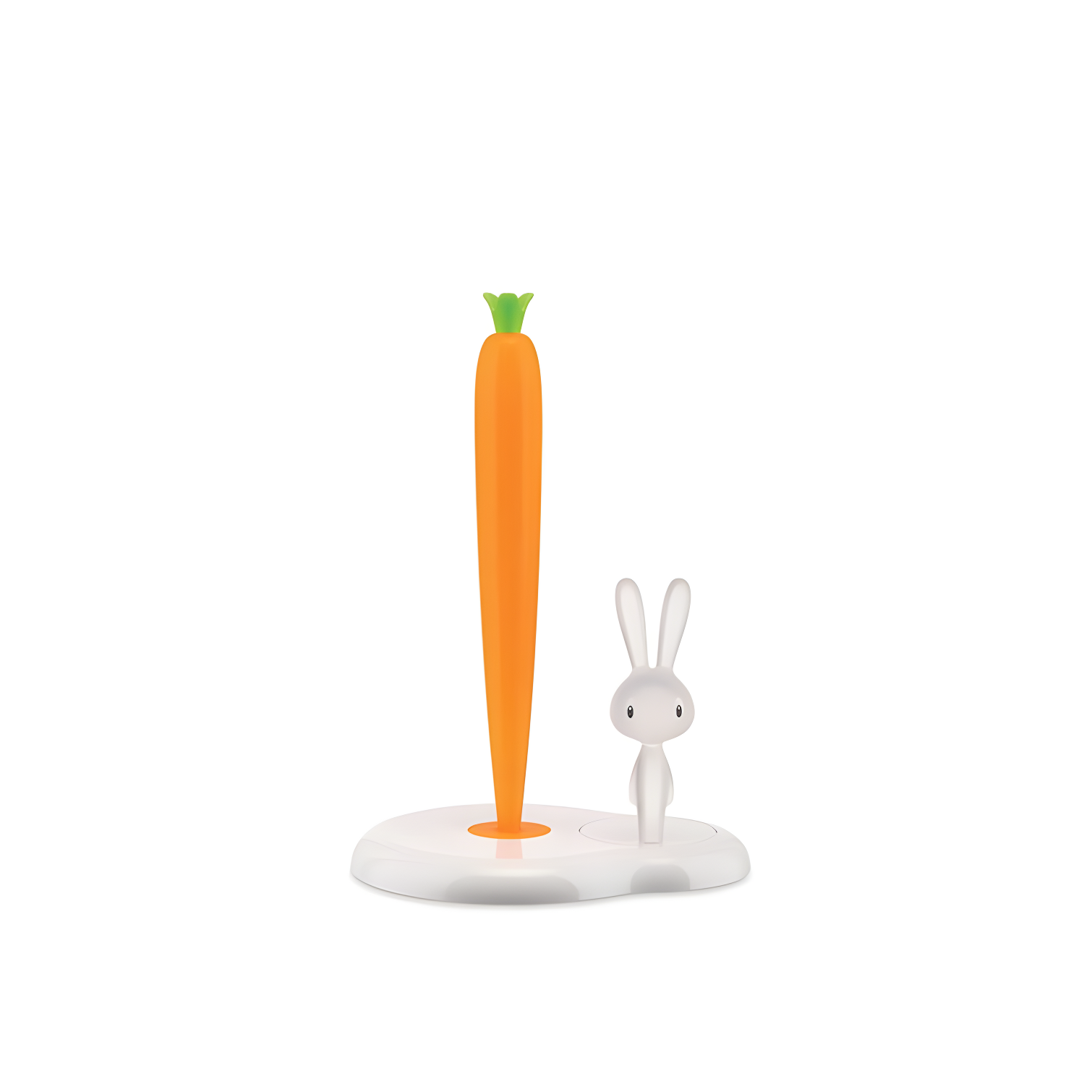 Alessi | Bunny & Carrot ASG42/H R - Design Kitchen Roll Holder, Thermoplastic Resin, White