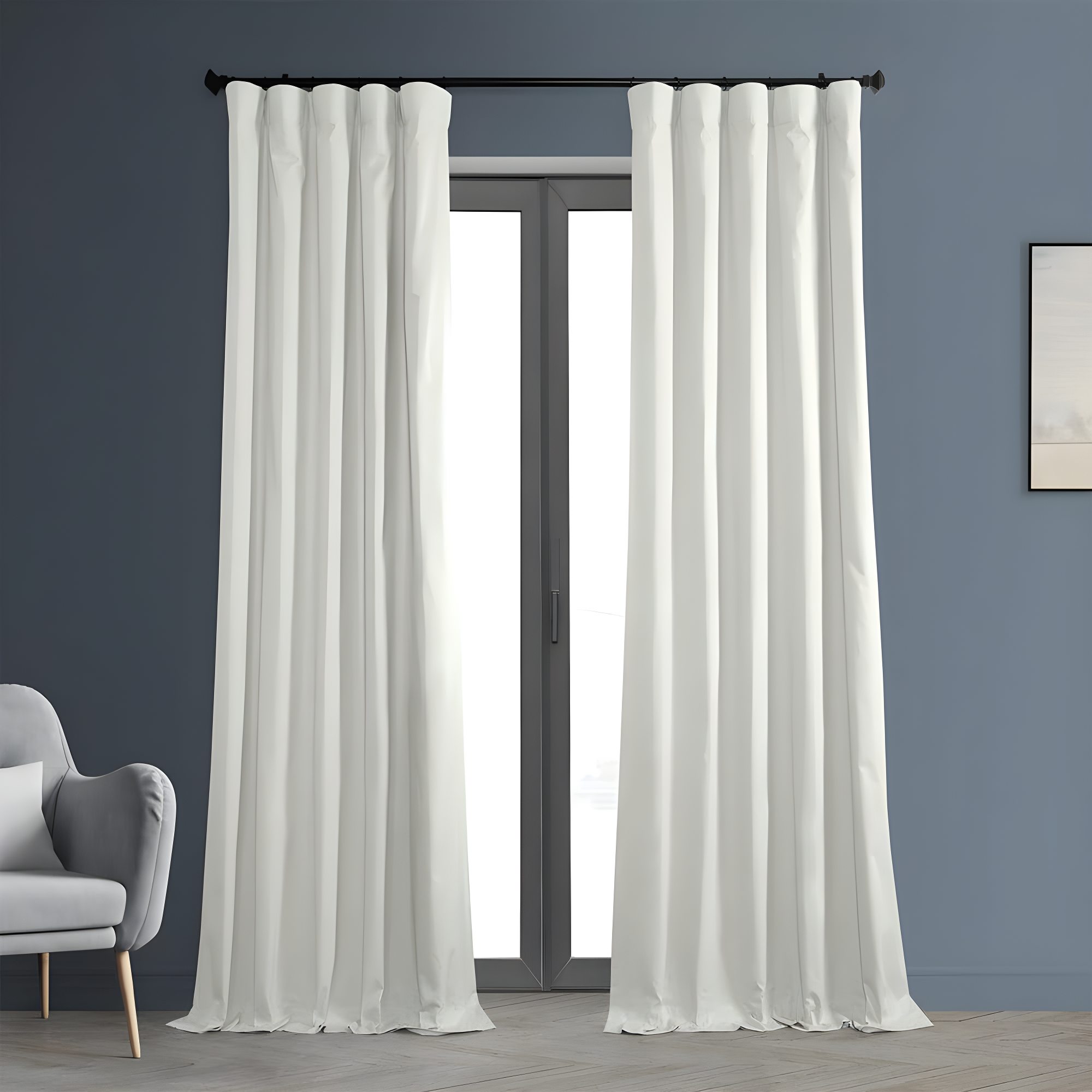 Fresh Popcorn Solid Cotton Blackout Curtain (1 Panel), Fresh Popcorn, 50W X 96L