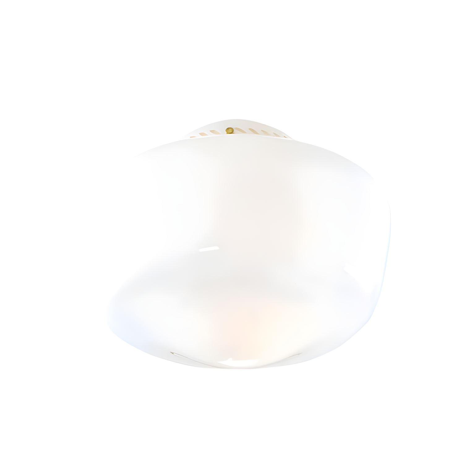 Hunter Fan Original Schoolhouse 7" H x 19" W Glass Bowl Ceiling Fan Bowl Shade ( Screw On ) in White