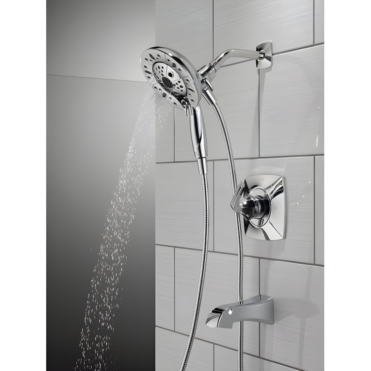 Vesna Single-Function Tub Shower Faucet Set, Shower Trim Kit with In2ition Shower Head and Valve