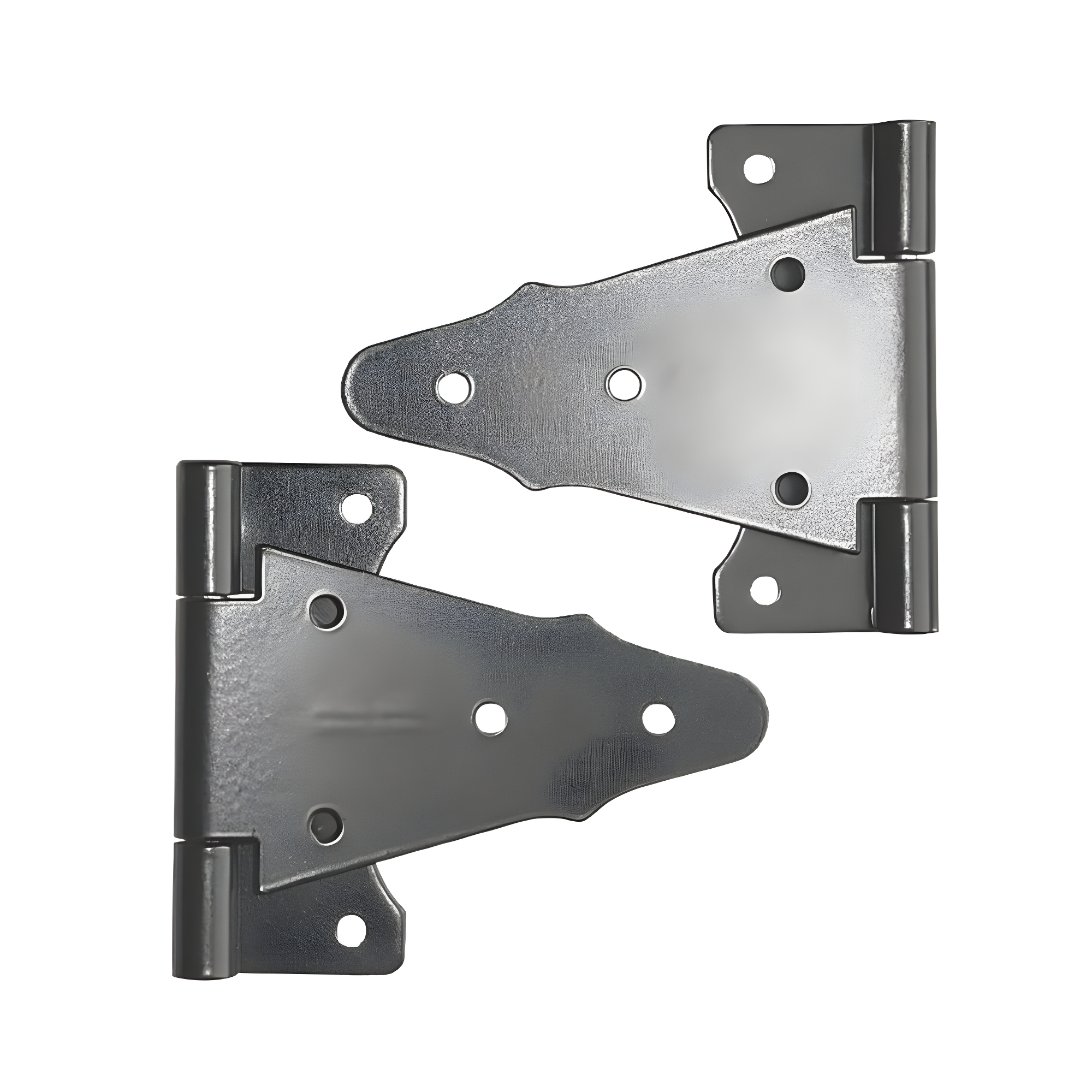 6 in. x 6 in. Black Galvanized Steel Tee Hinge (2-Pack)