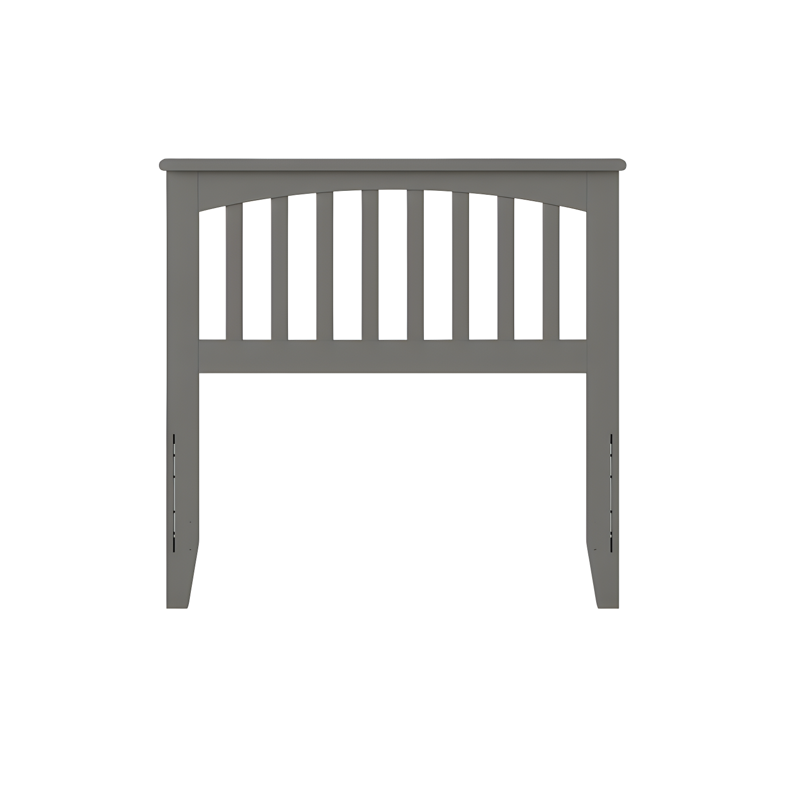 Twin Mission Headboard Gray - AFI: Wood Panel, Crown Molding, USB Charger, Bed Frame Mounted