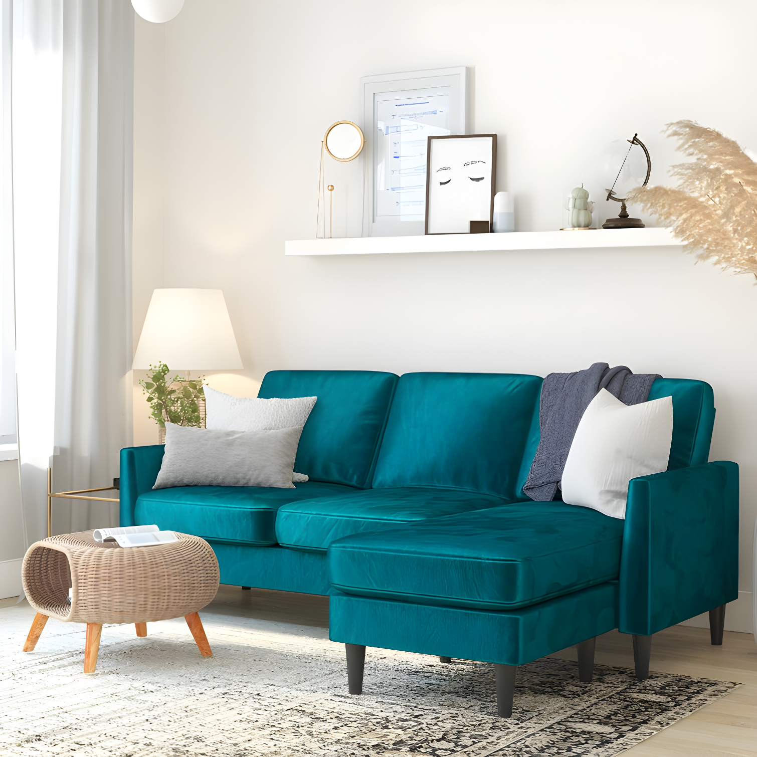 Winston 81.5" Wide Reversible Sofa & Chaise with Ottoman