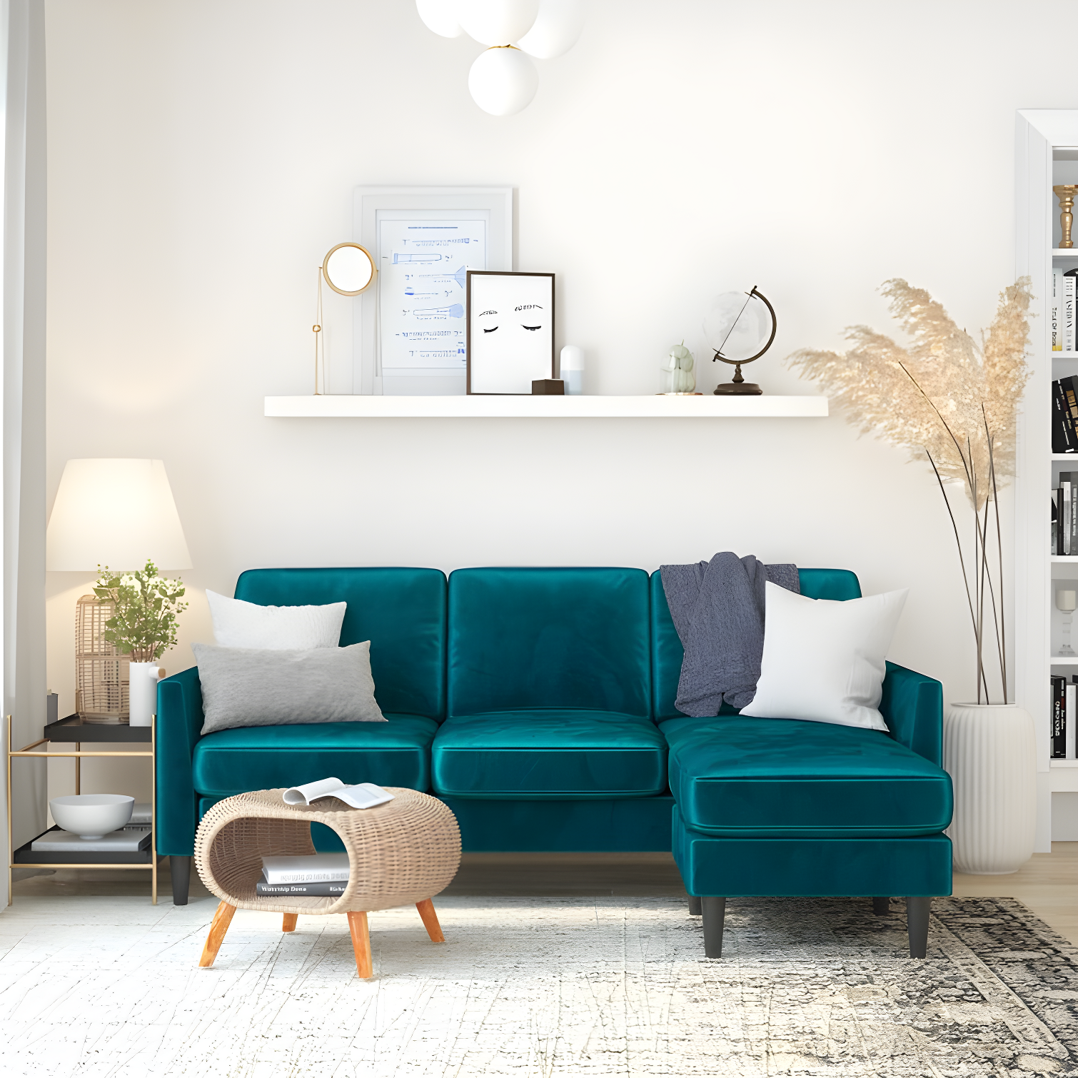 Winston 81.5" Wide Reversible Sofa & Chaise with Ottoman