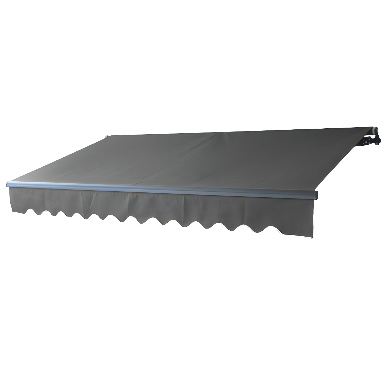Motorized Retractable Patio Awning- Black Frame