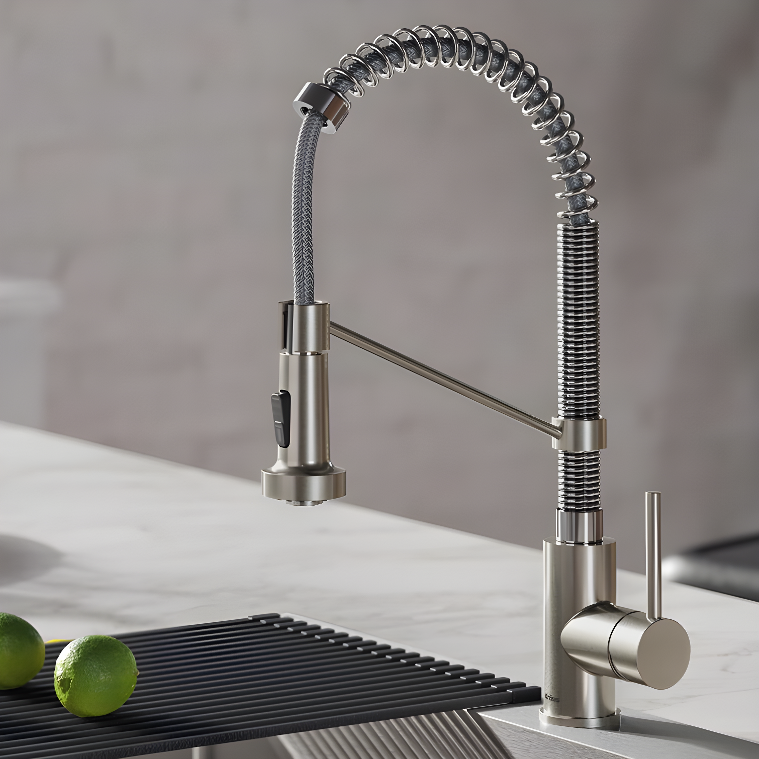 KRAUS Bolden Commercial Style 2-Function Single Handle Pull Down Kitchen Faucet