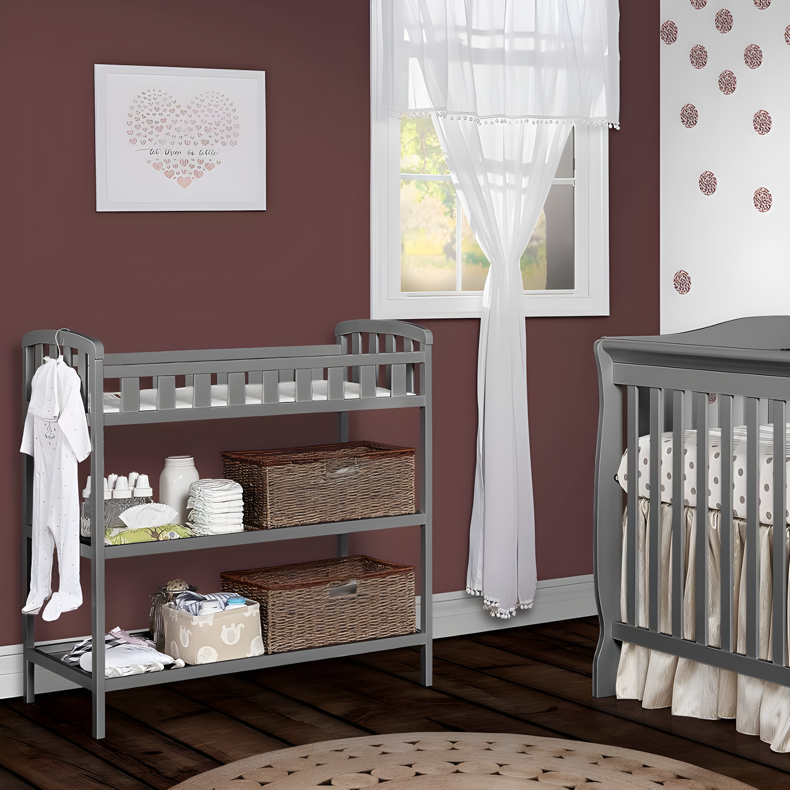 Dream On Me Emily Changing Table - Gray