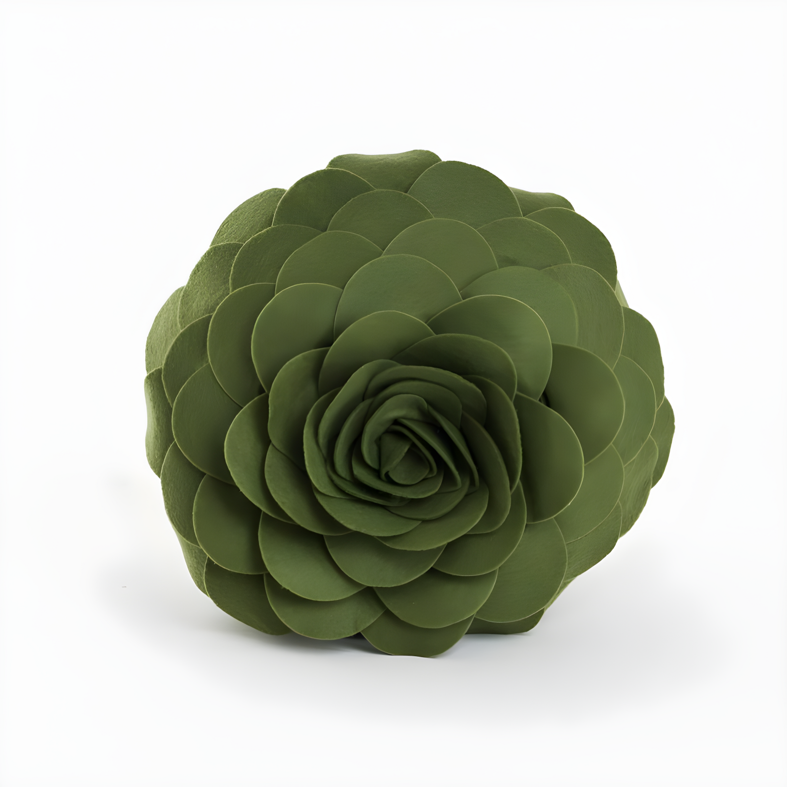 Flower Appliqued Felt Throw Pillow