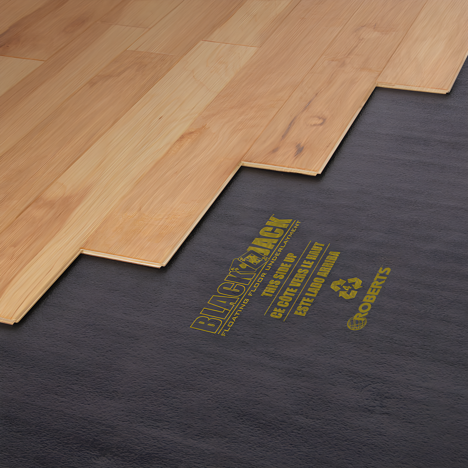 QEP ROBERTS Black Jack Underlayment - 100 sq. ft. Roll - 43" x 28' x 2.5 mm