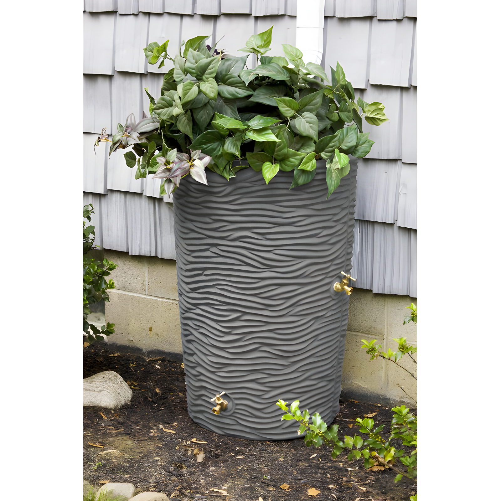 Good Ideas Good Ideas 50 Gallons Plastic Drainable Planter Rain Barrel