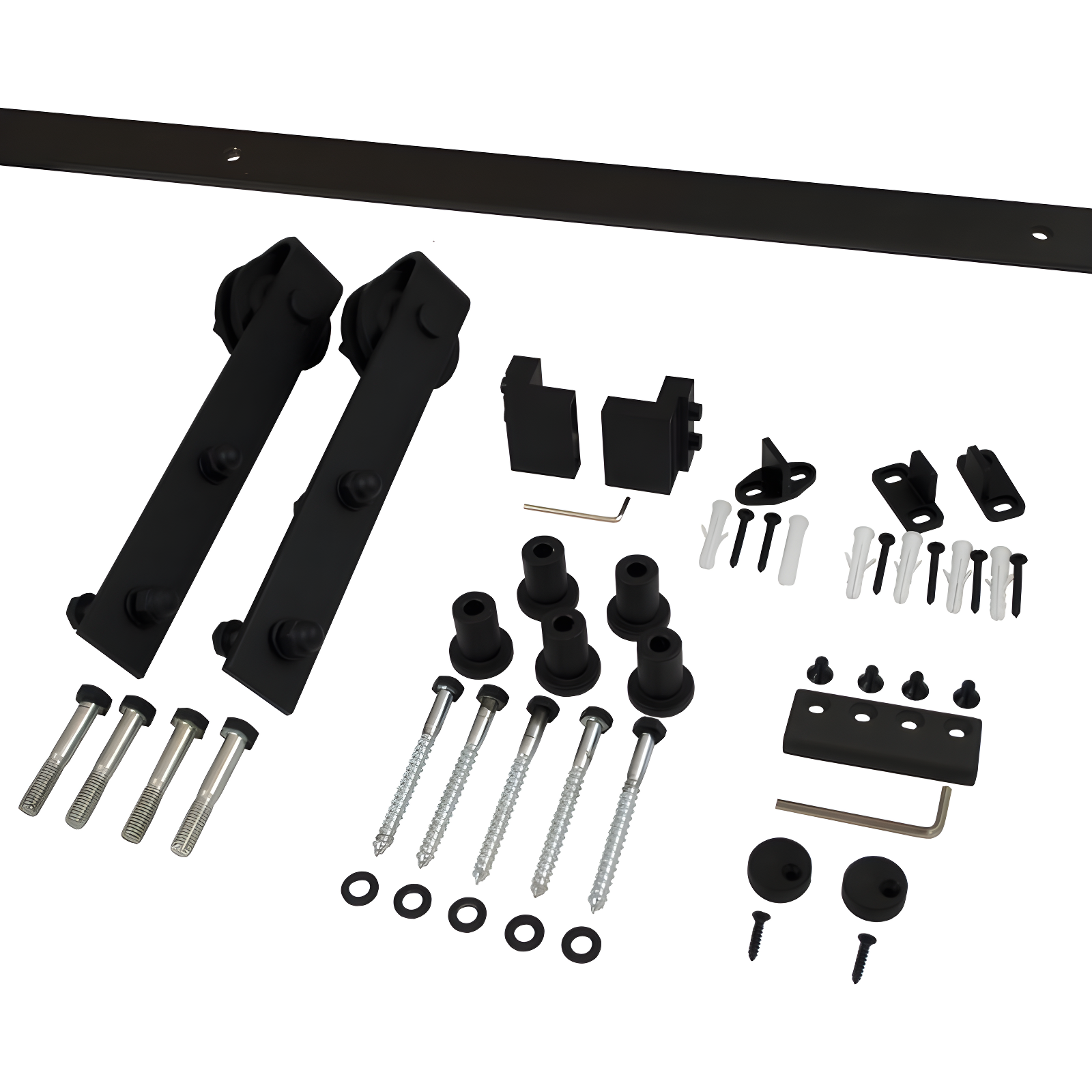 Flat Track Standard Single Barn Door Hardware Kit