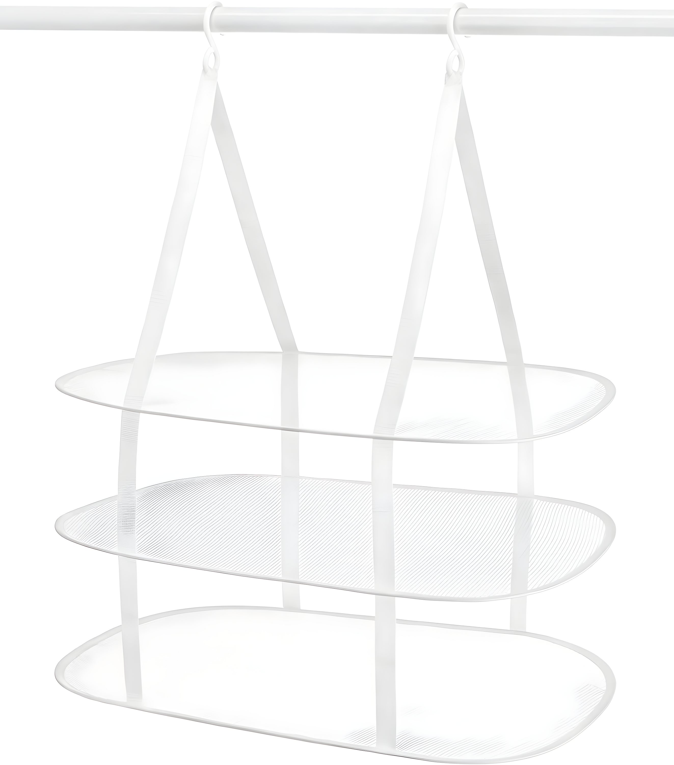 Whitmor  33 x 27.25 x 19.25 in. Steel Hanging Collapsible Clothes Drying Rack, White