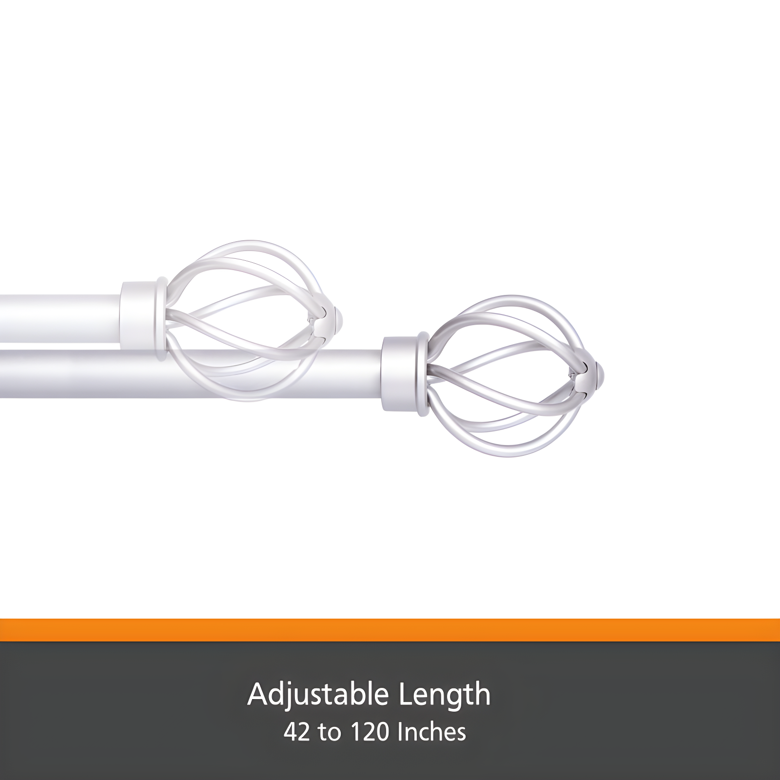Kenney Steel Adjustable Single Curtain Rod