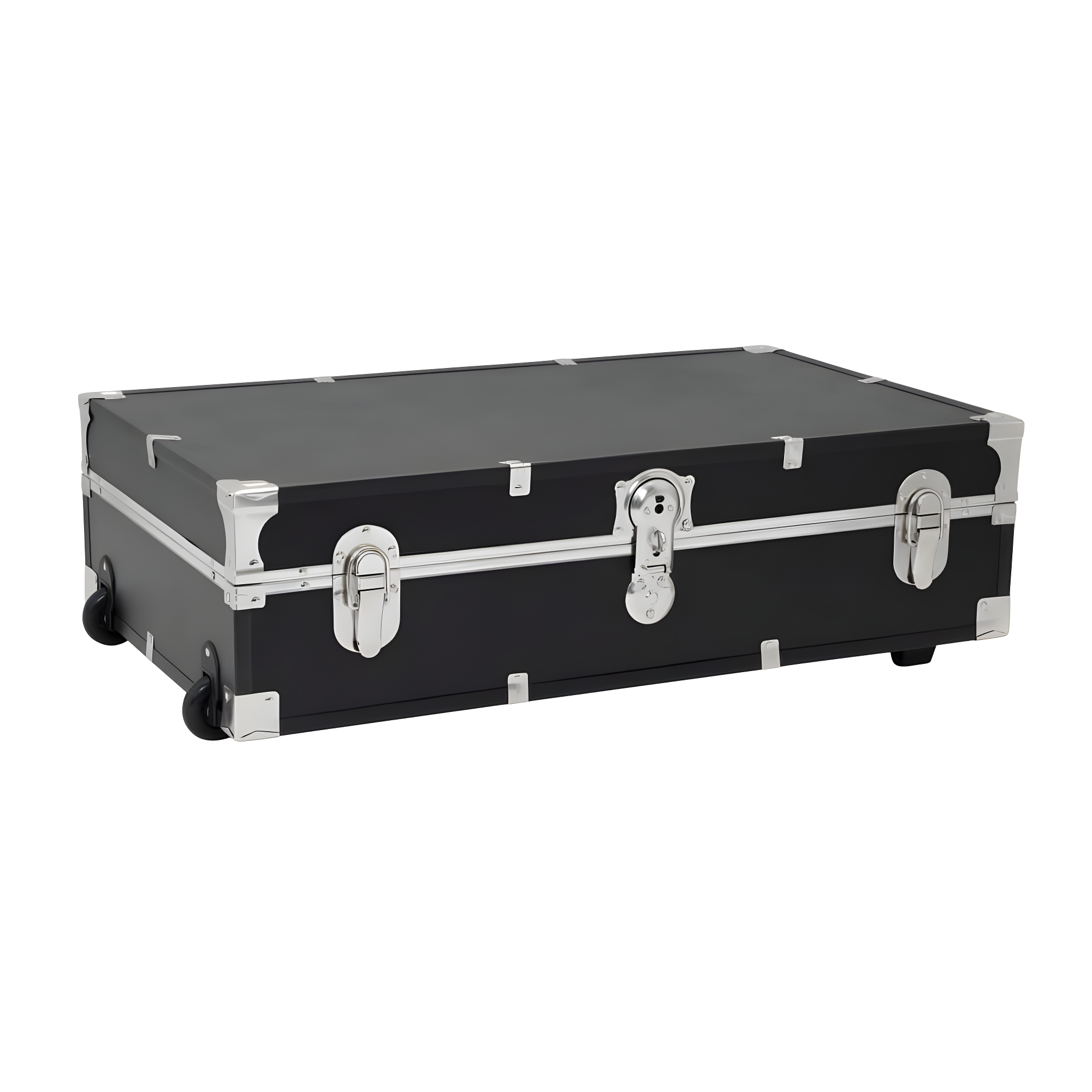 31 in. Under the Bed Trunk with Wheels & Lock, Black