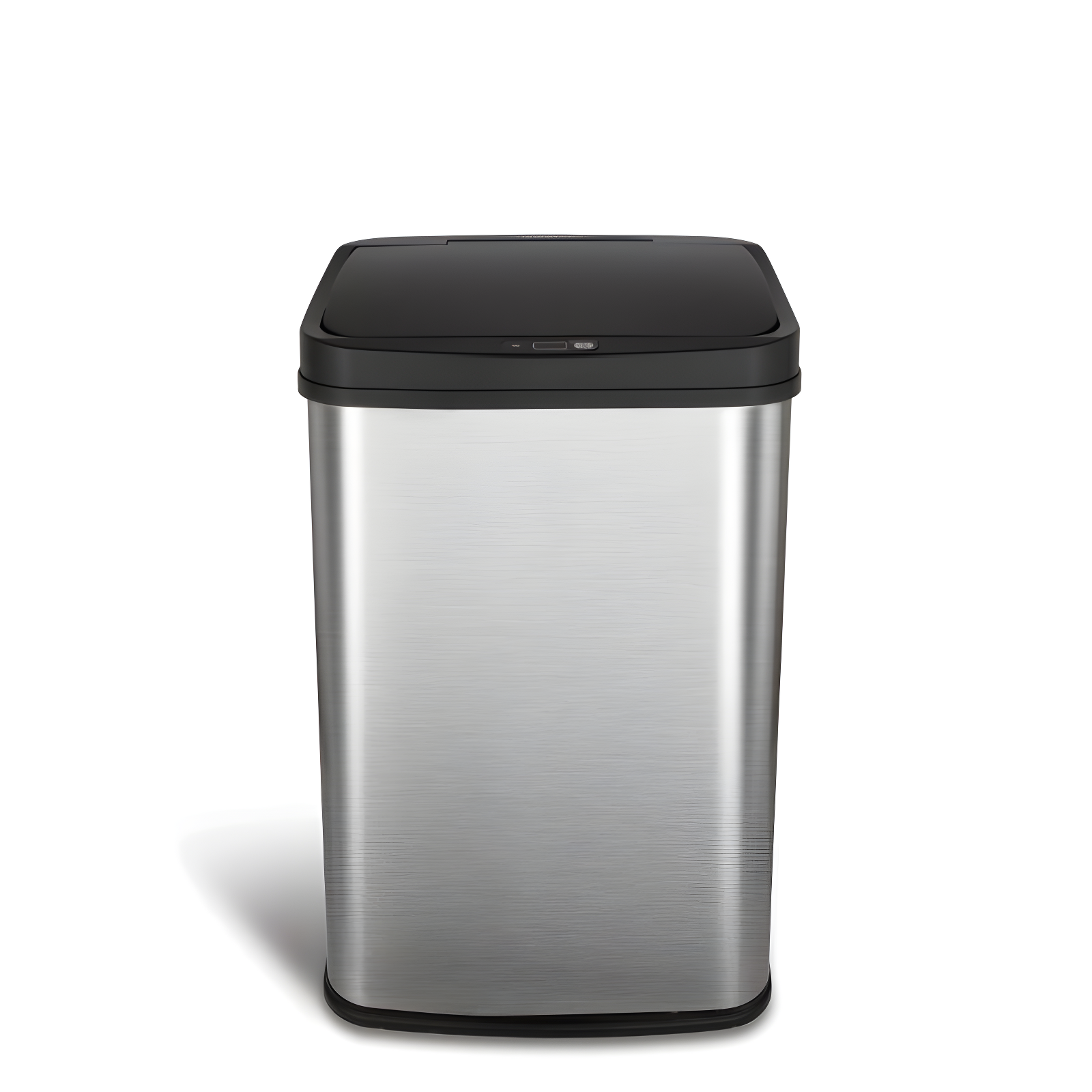 Nine Stars 13gal Motion Sensor Rectangular Shape Stainless Steel Trash Can Silver/Black