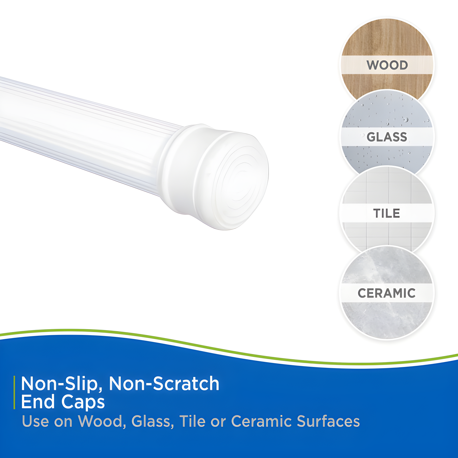 72'' Straight Tension Shower Curtain Rod