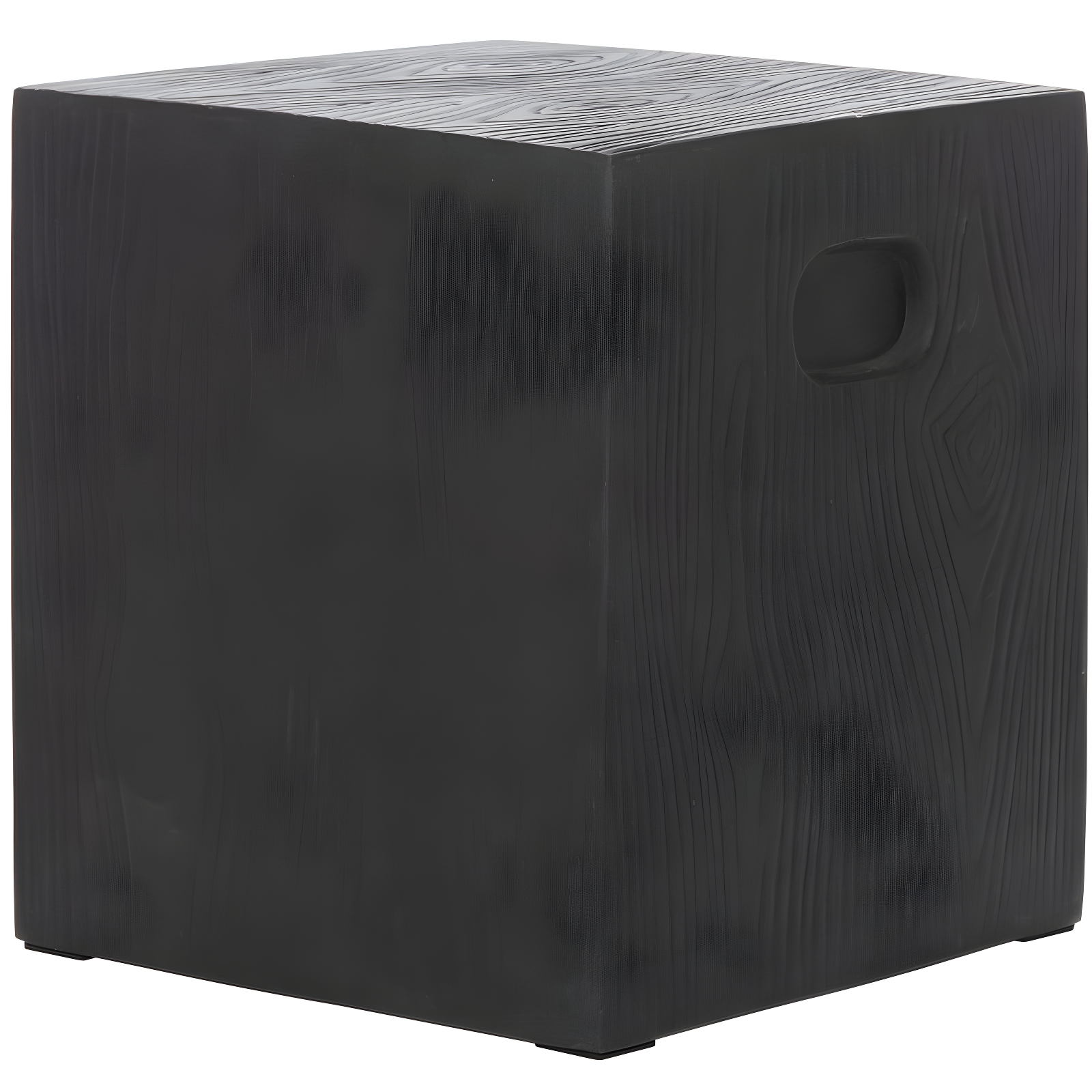 Cube Indoor/Outdoor Modern Concrete Accent Table - Black - Safavieh