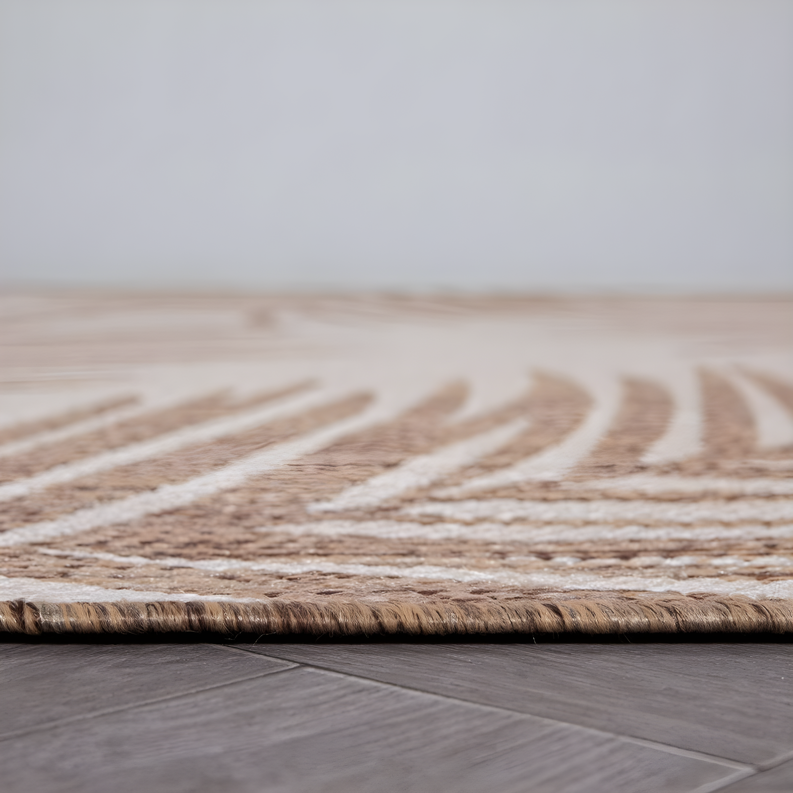 World Rug Gallery Contemporary Distressed Leaves Textured Flat Weave Indoor/Outdoor Area Rug - BROWN 5' X 7'