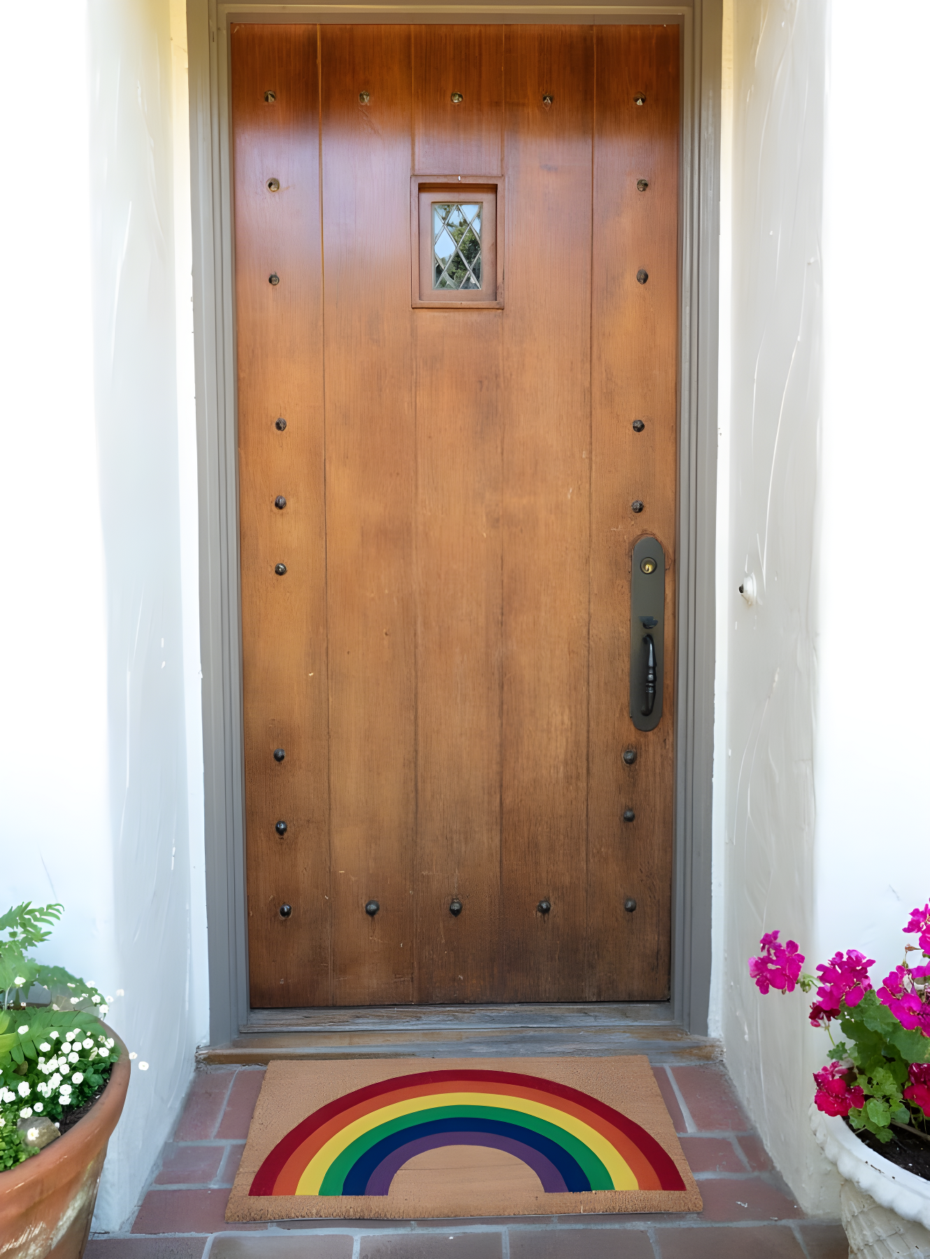 KAF Home Printed Coir Doormat with Non-Slip PVC Backing - 17 by 30 inches (Home Sweet Home)