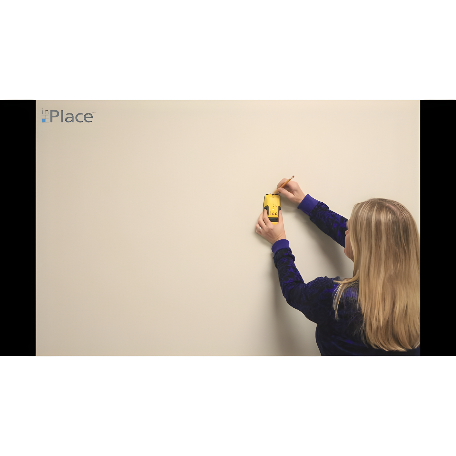 InPlace 36" Picture Ledge Wall Shelf Black: Modern Floating Display, Wood Composite, Includes Mounting Hardware