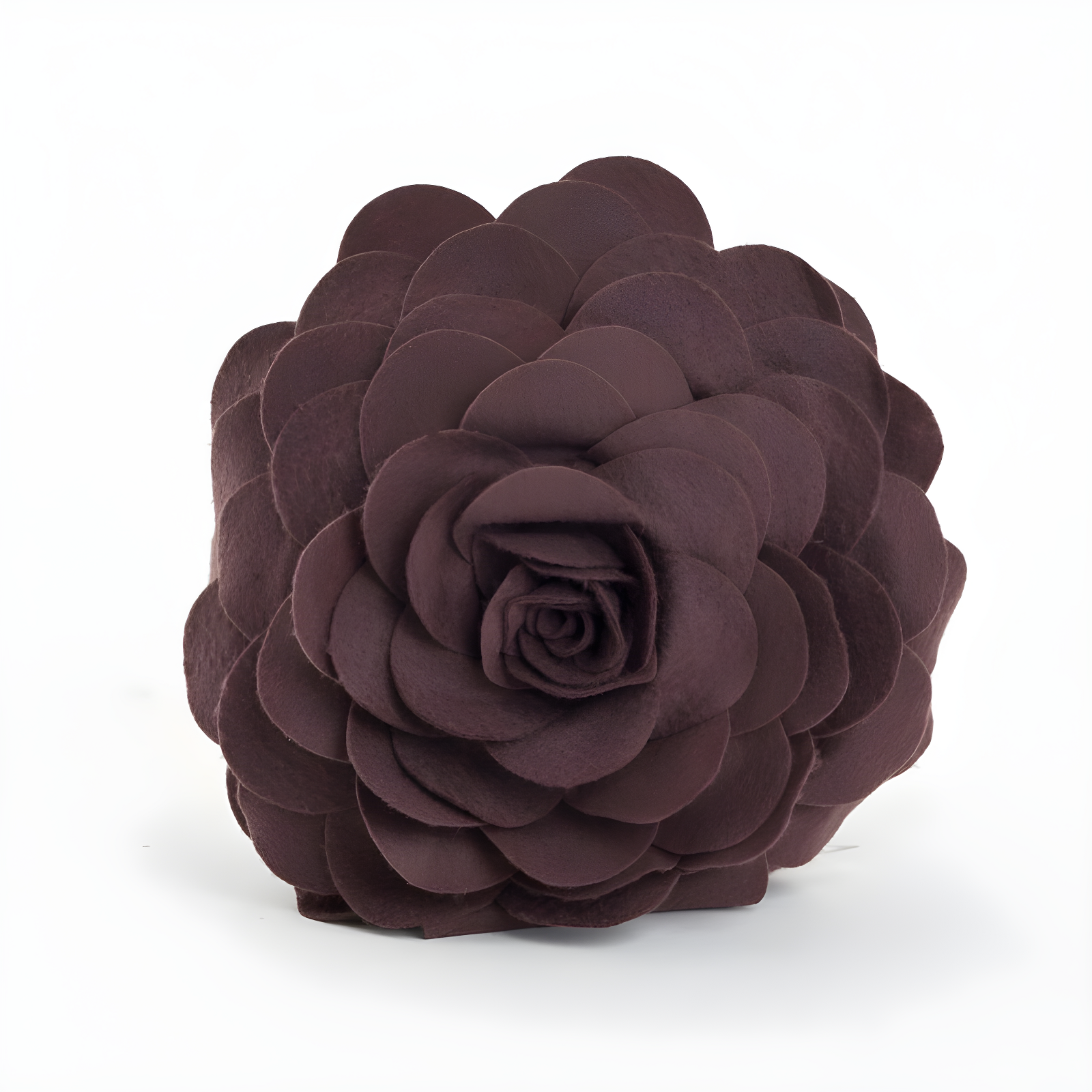 Flower Appliqued Felt Throw Pillow