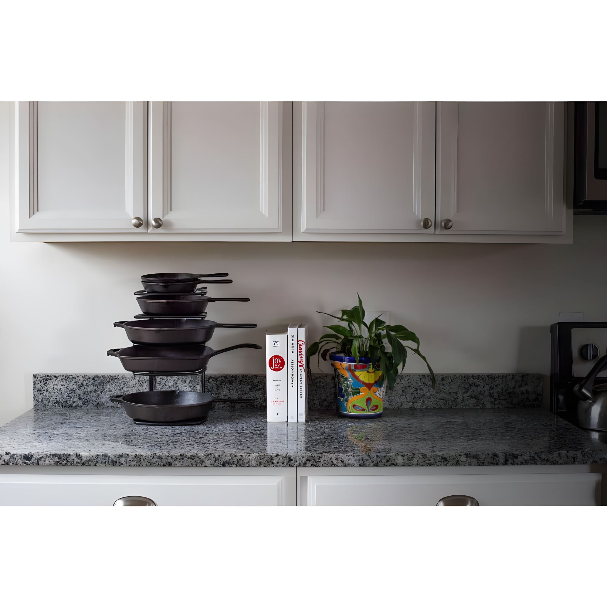 Lodge Steel 5 Tier Cookware Organizer, Kitchen Space Saver, 11 x 8 x 14in, Black