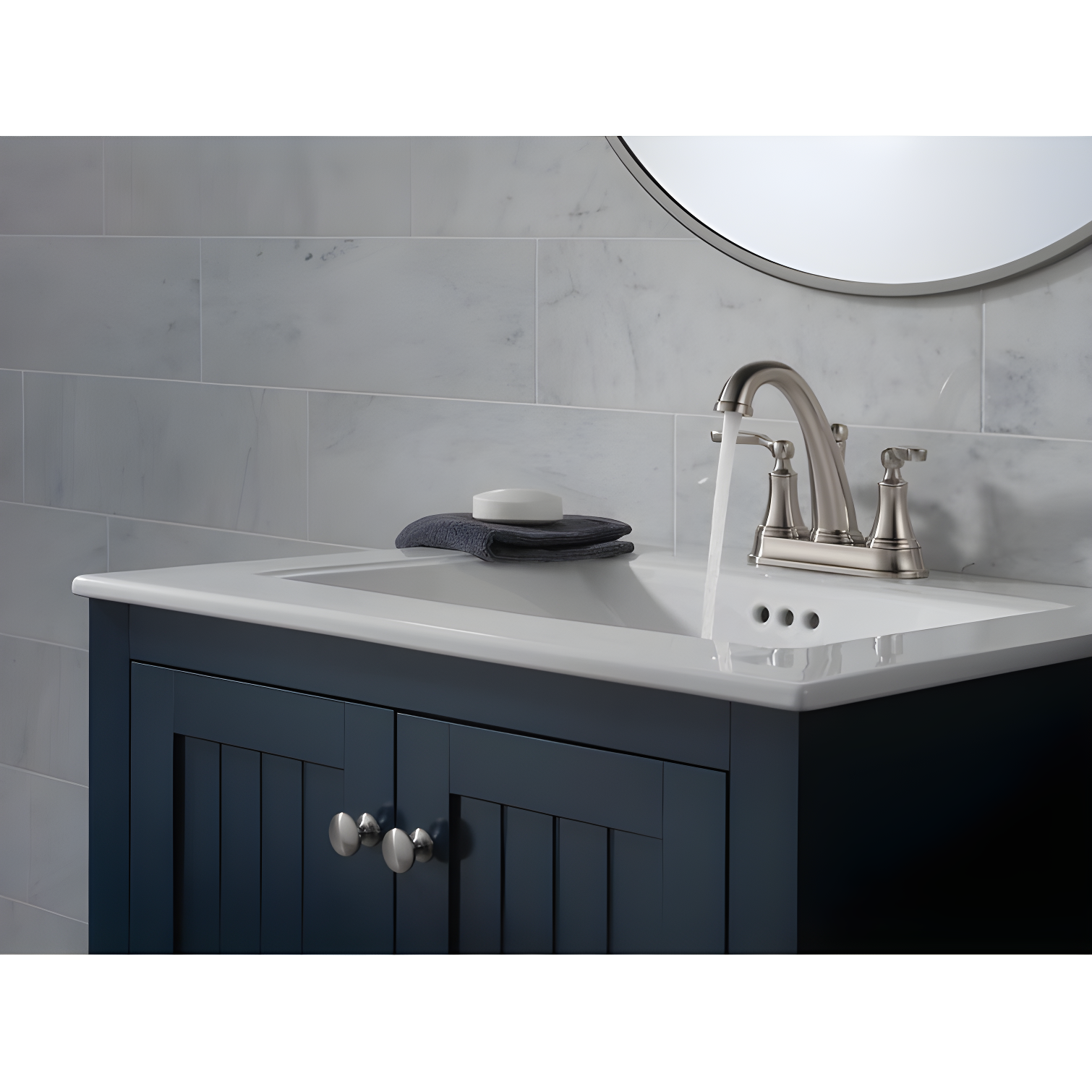 Woodhurst Centerset Bathroom Faucet with Drain Assembly