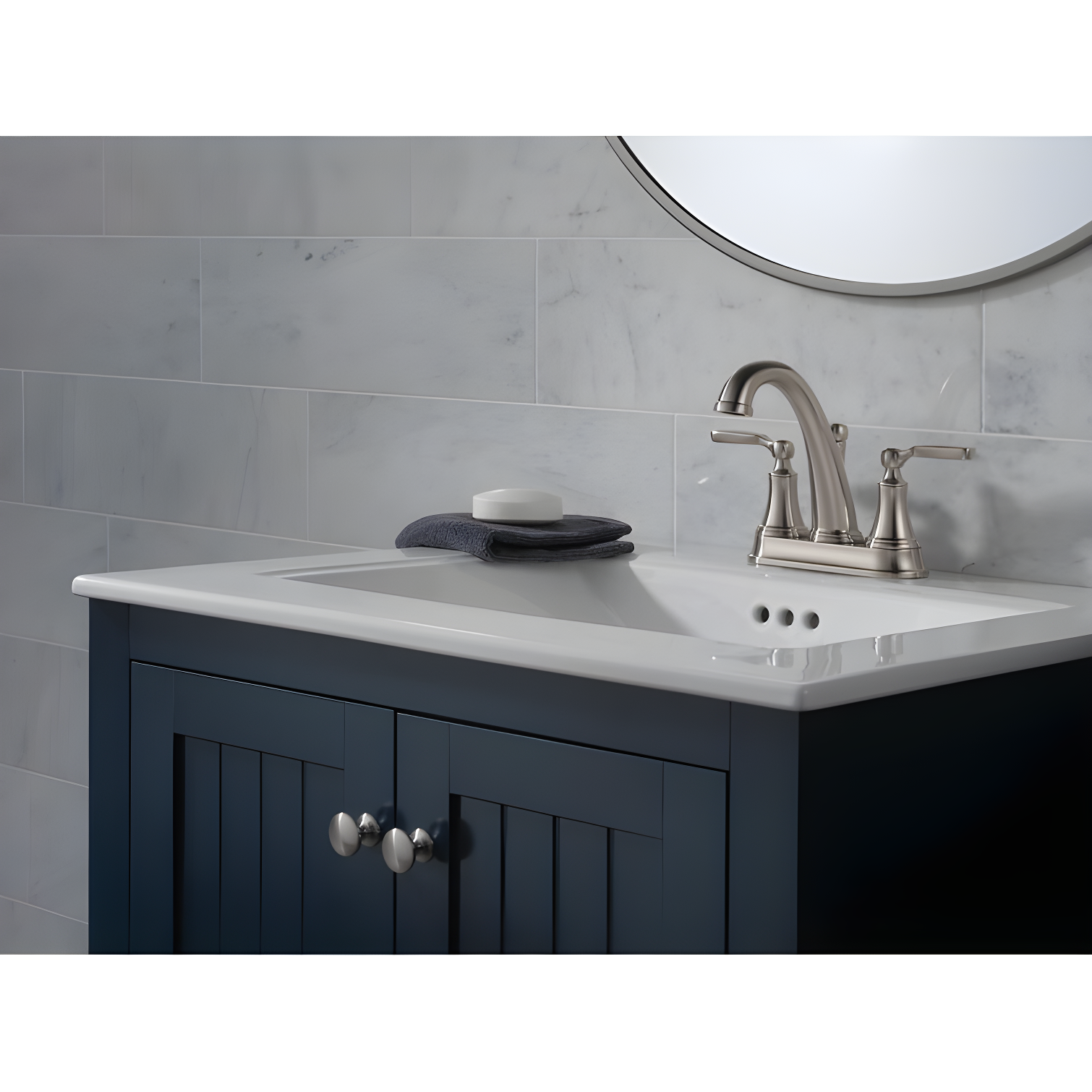 Woodhurst Centerset Bathroom Faucet with Drain Assembly