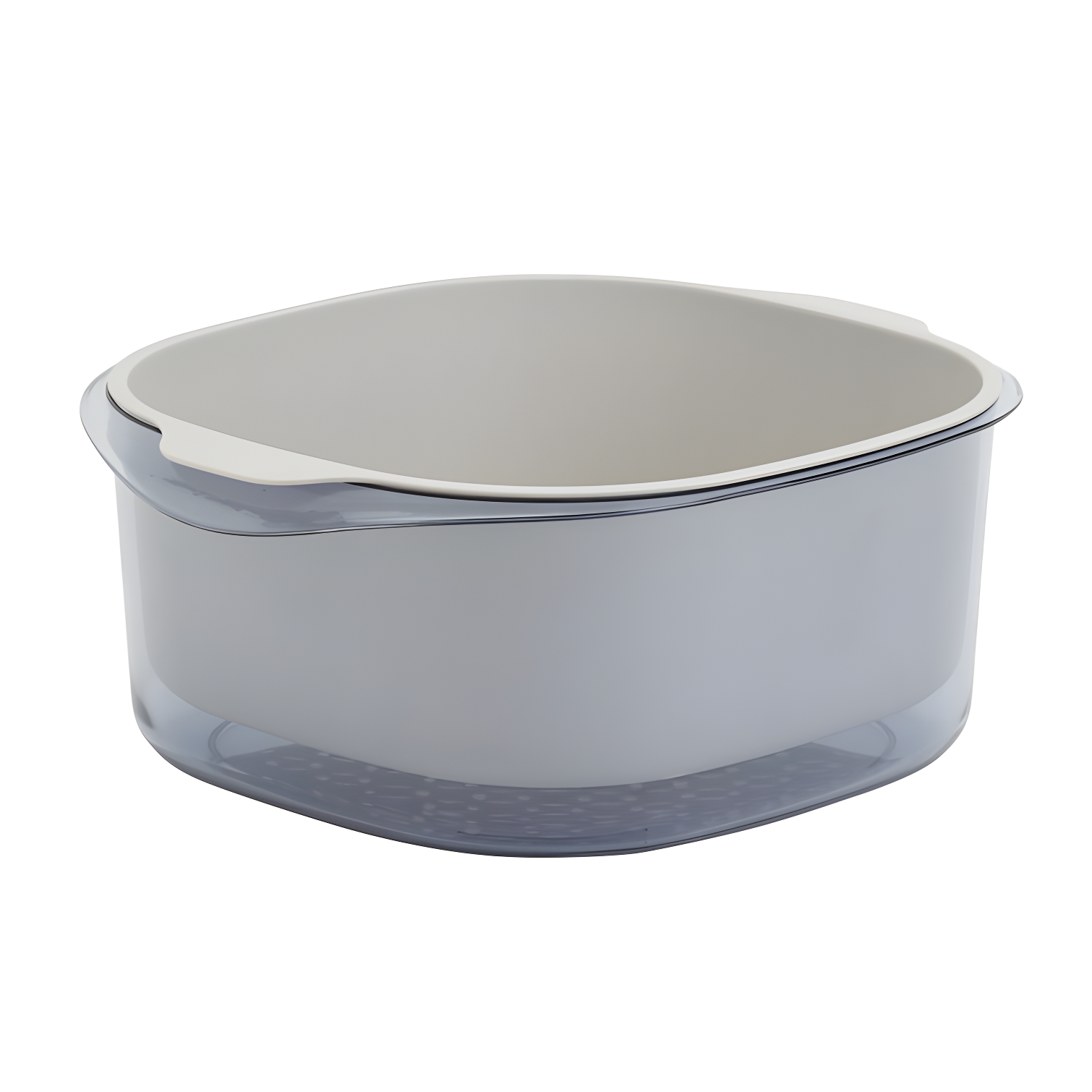Basic Essentials Double Layer Colander Set, Gray (Set of 2)