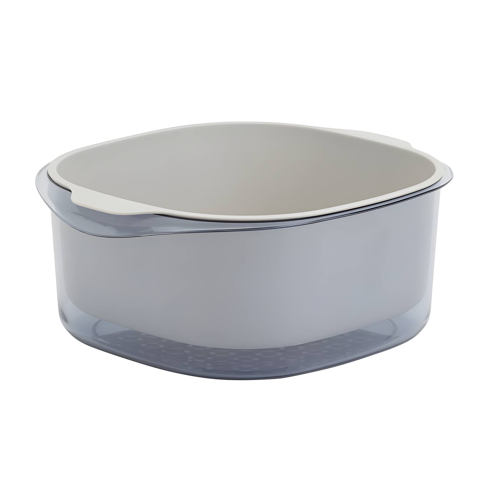 Basic Essentials Double Layer Colander Set, Gray (Set of 2)