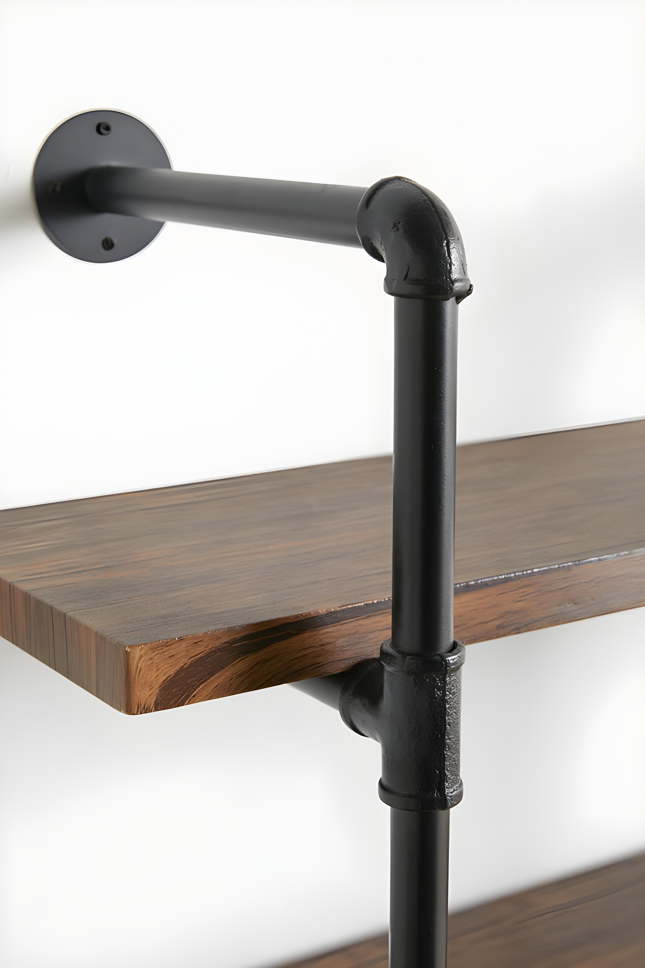 2-Tier Industrial Wall Shelf