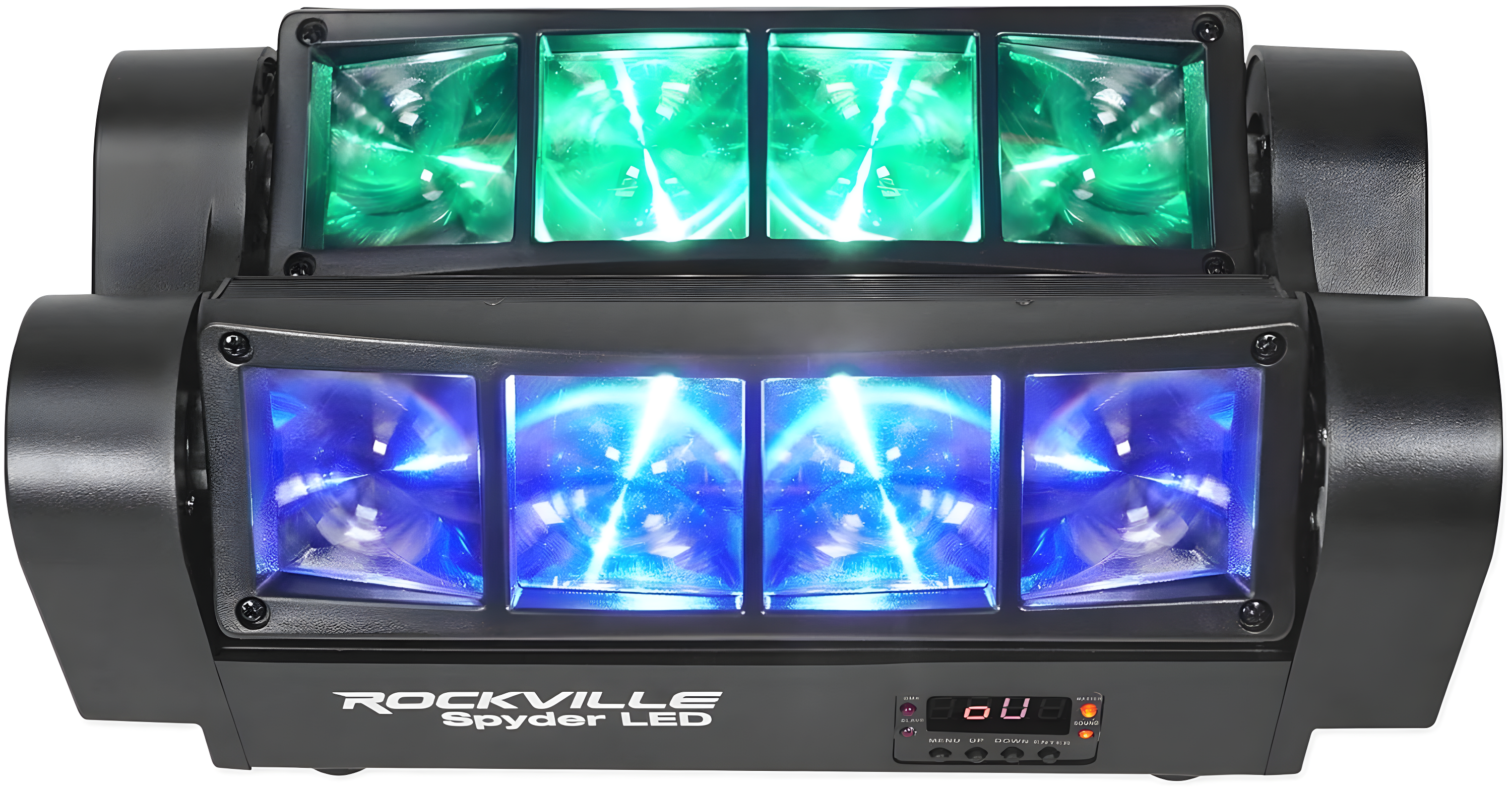 Rockville Spyder LED (8) Beam Moving Head Motorized DMX DJ/Party/Club Pro Light