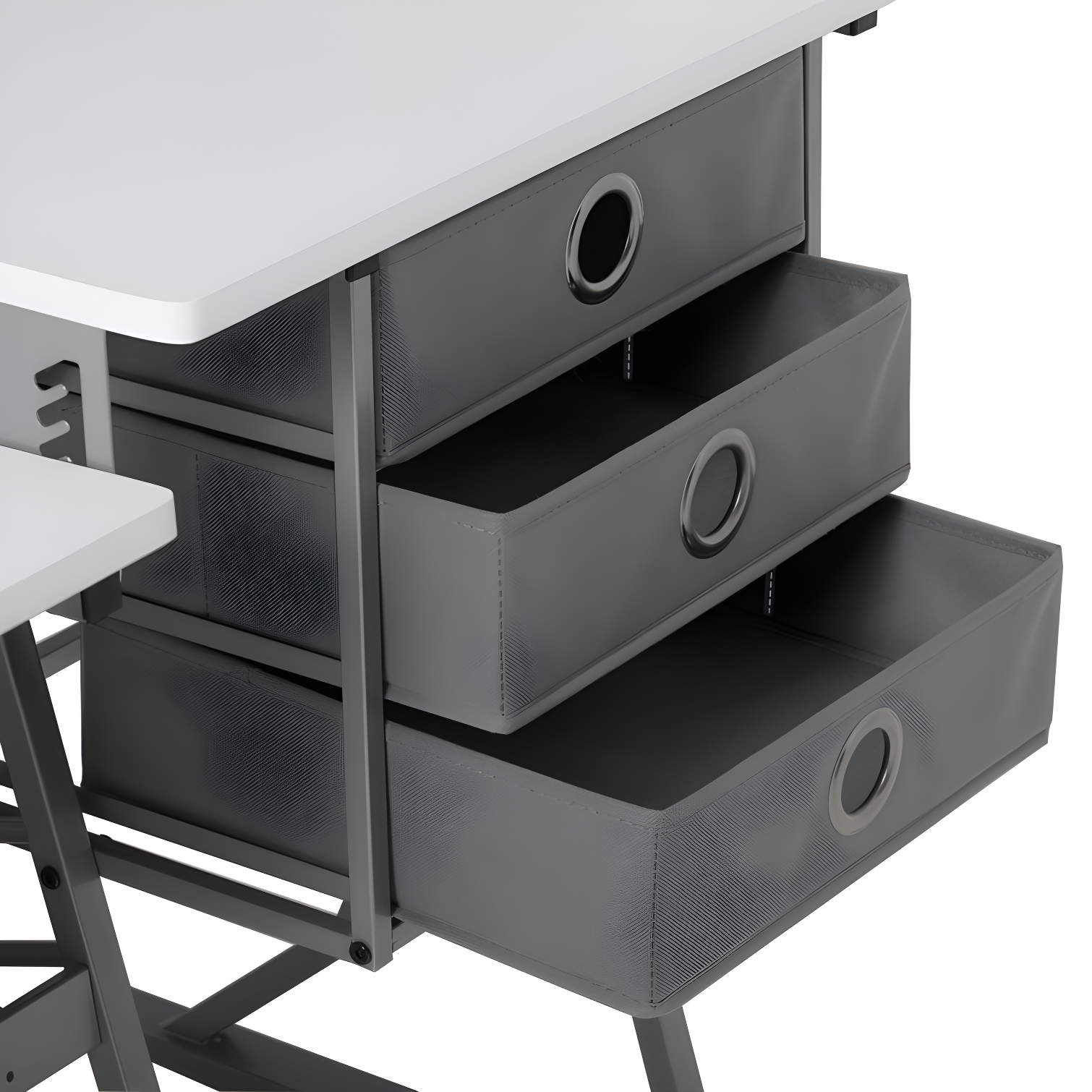 60.25'' x 23.75'' Sewing Table with Sewing Machine Platform