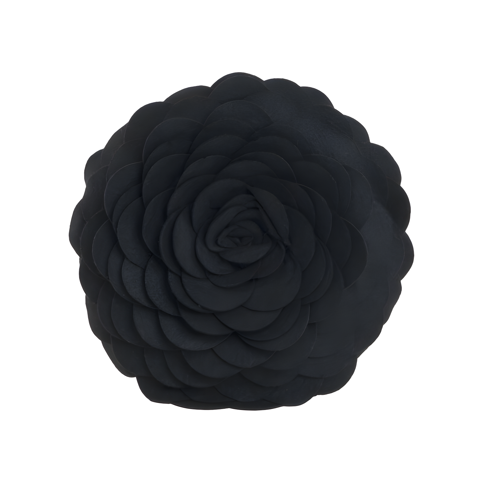 Flower Appliqued Felt Throw Pillow