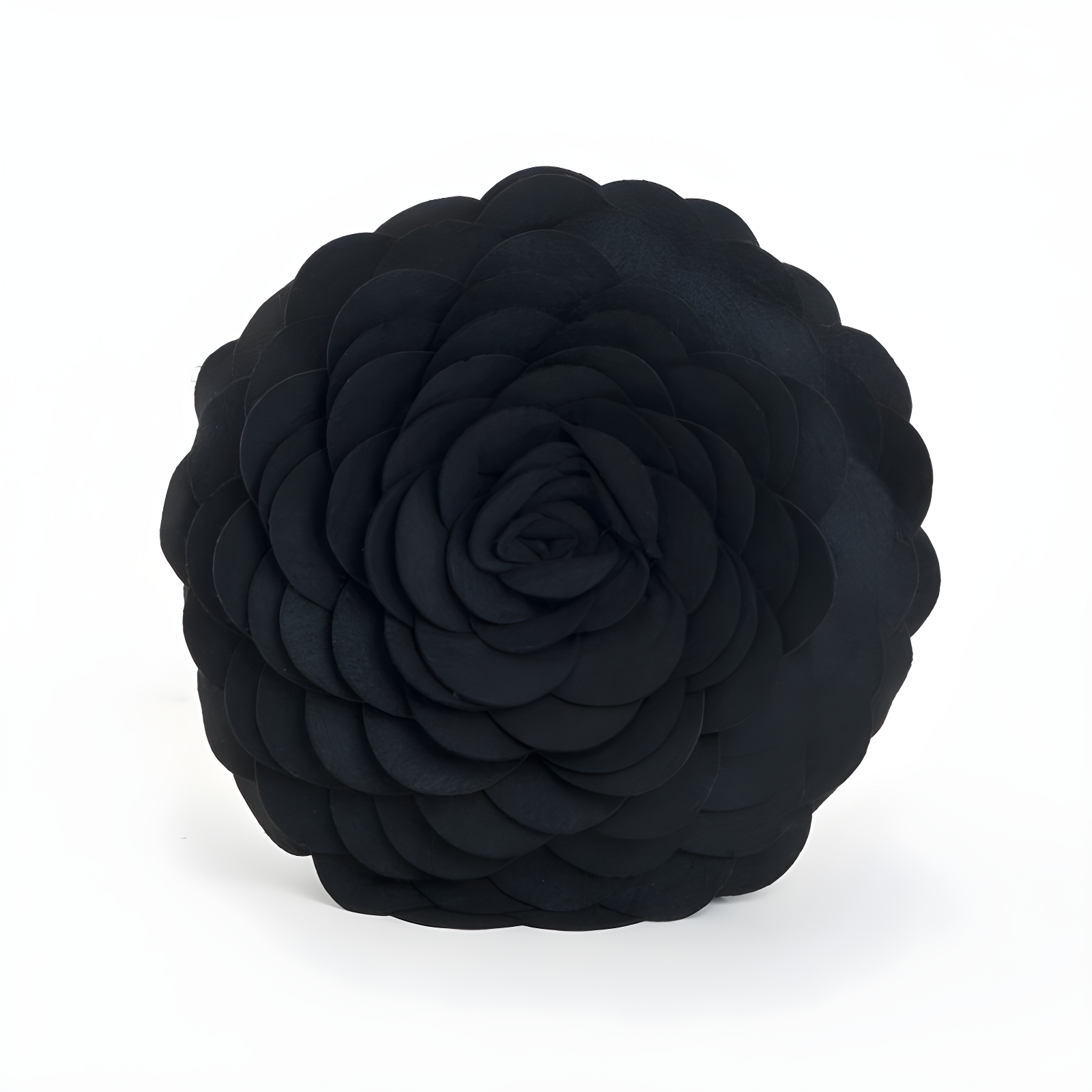 Flower Appliqued Felt Throw Pillow