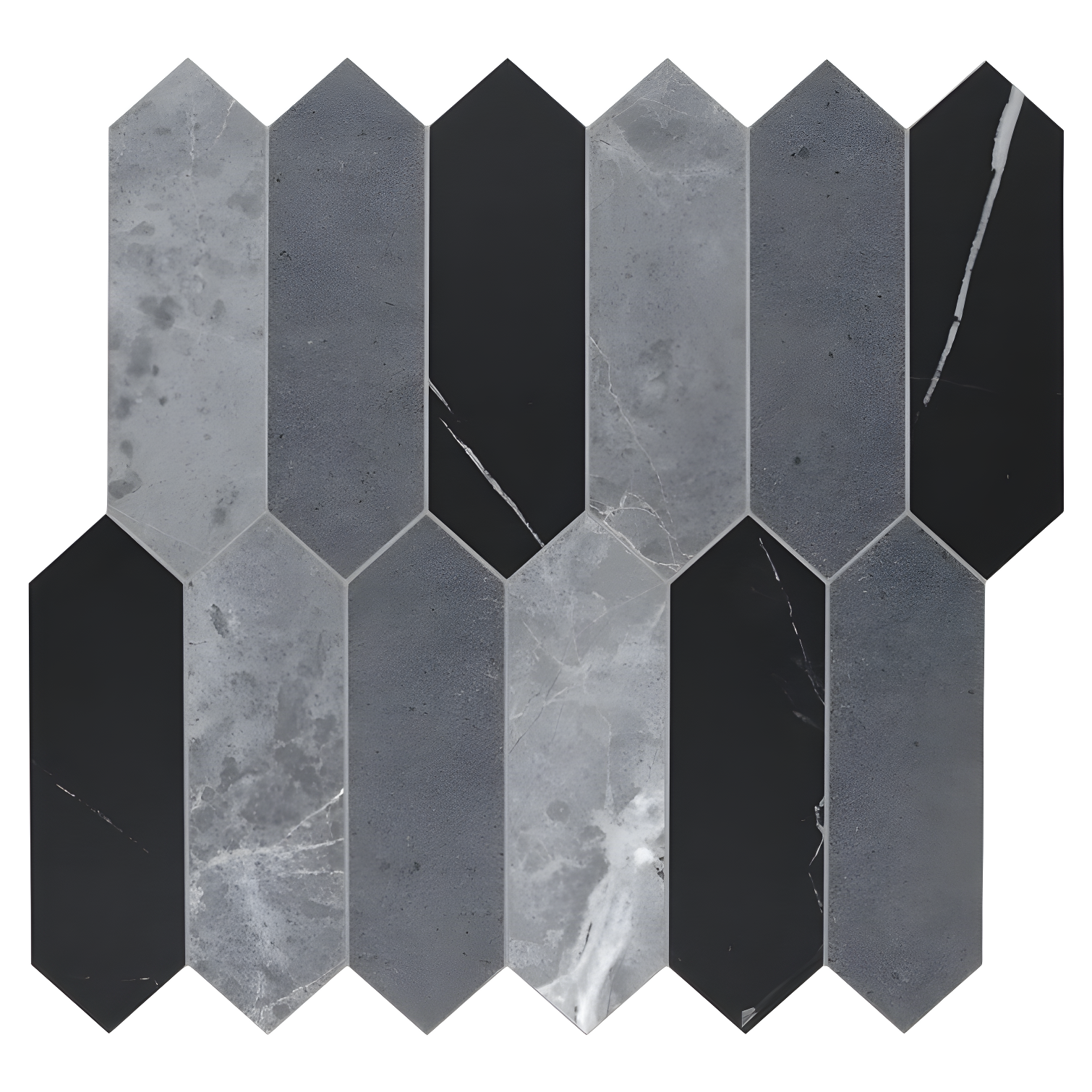 12" x 11.22" Stone Composite Peel & Stick Mosaic Tile
